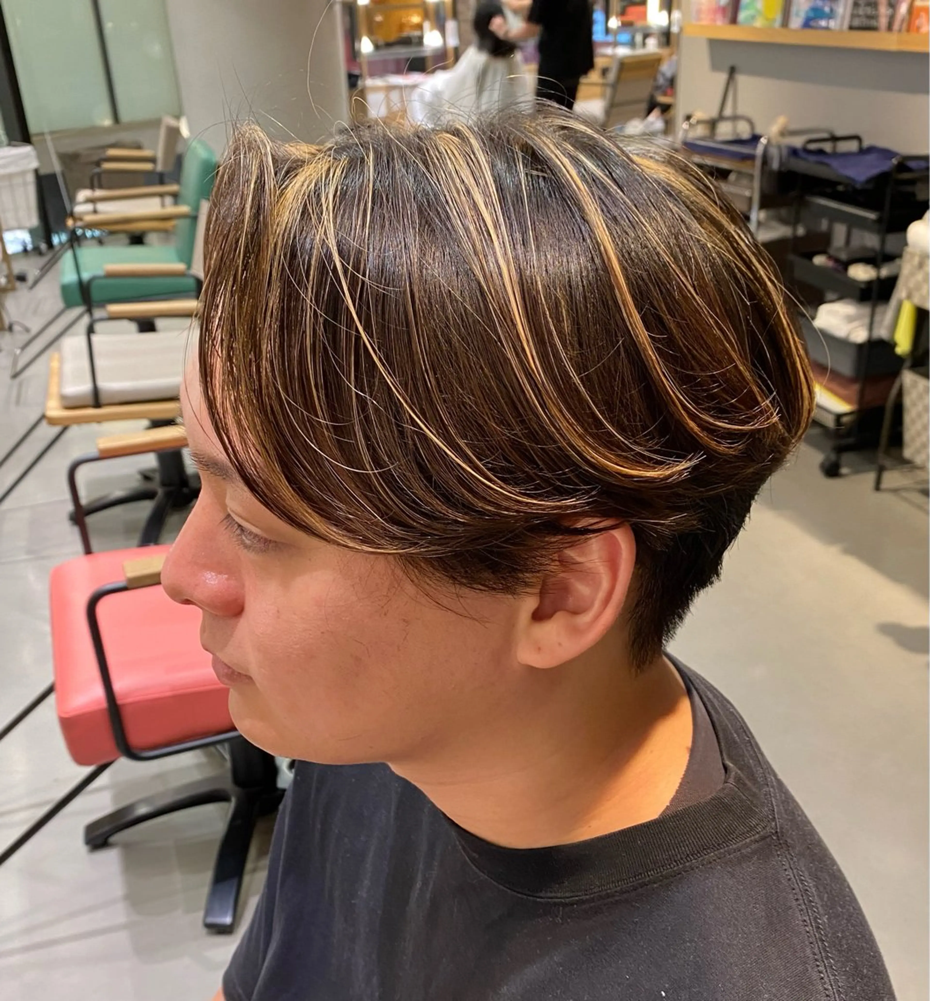 ショート カラー メンズ unopulir 景山　凌のヘアスタイル