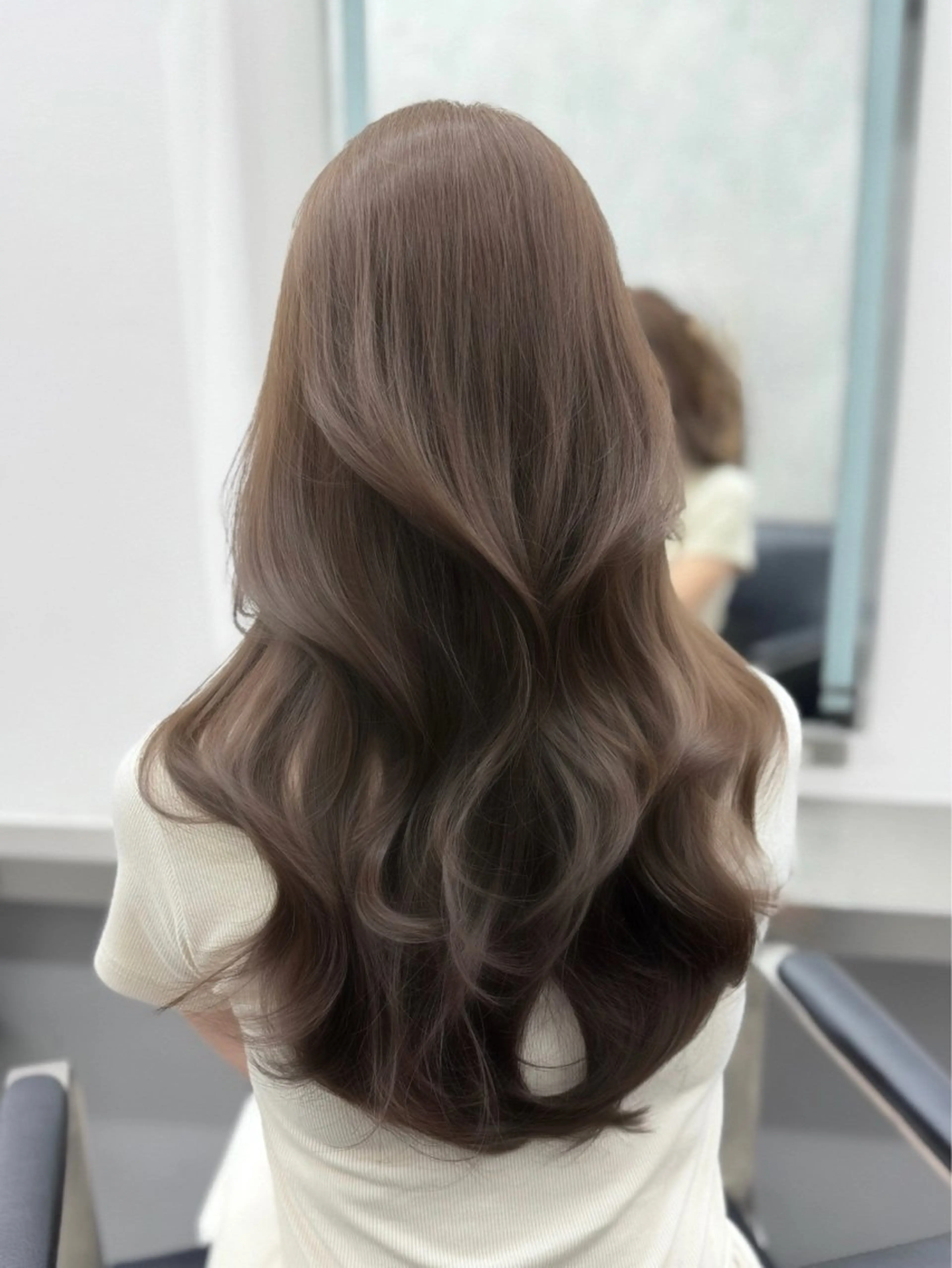 セミロング カラー ヘアアレンジ 艶カラー/髪質改善 顔まわり/内藤 輝のヘアスタイル