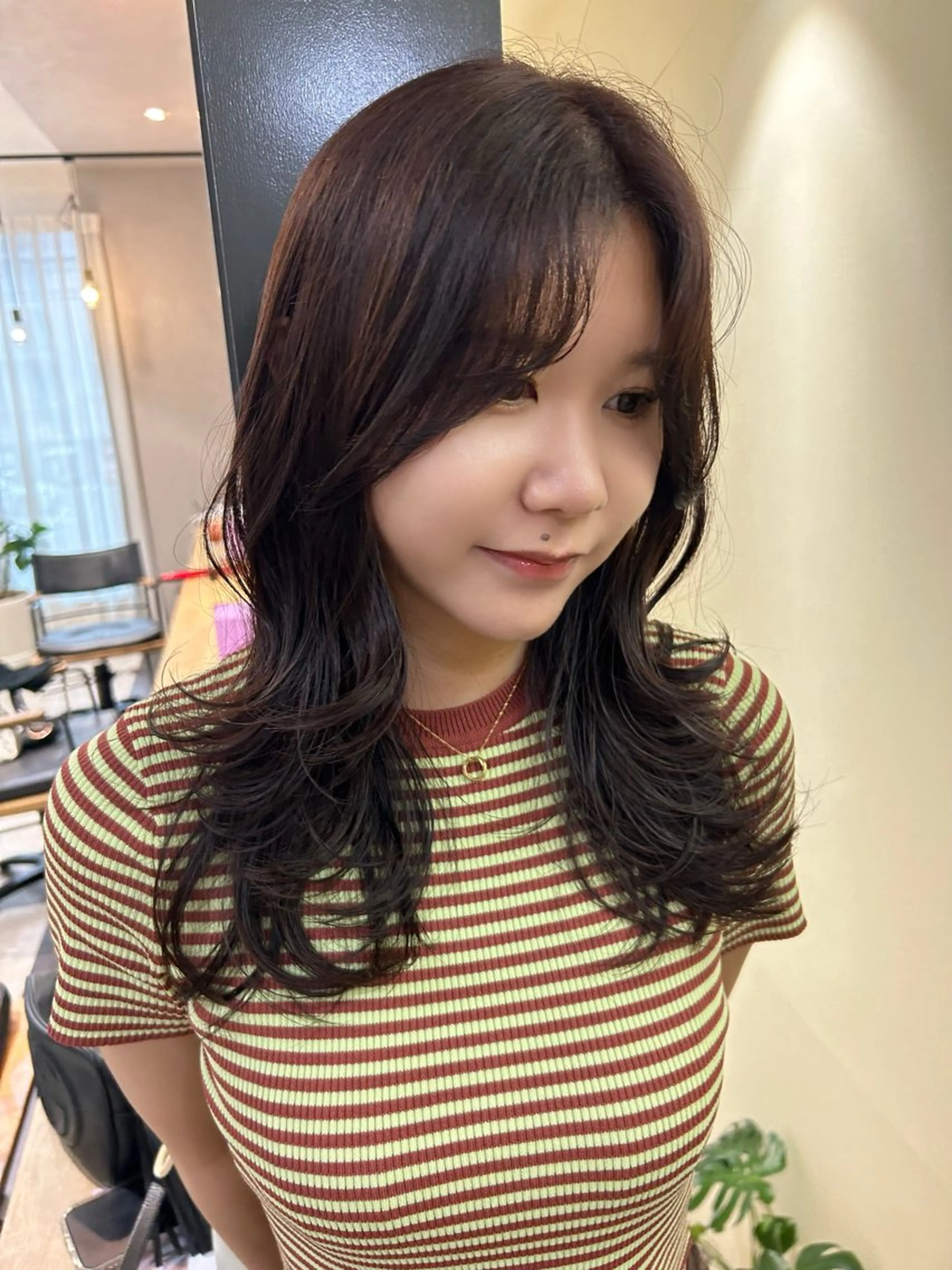 ロング カラー ブラウンカラー ピンクカラー ピンクブラウン hub hair レイヤー/透明感のヘアスタイル