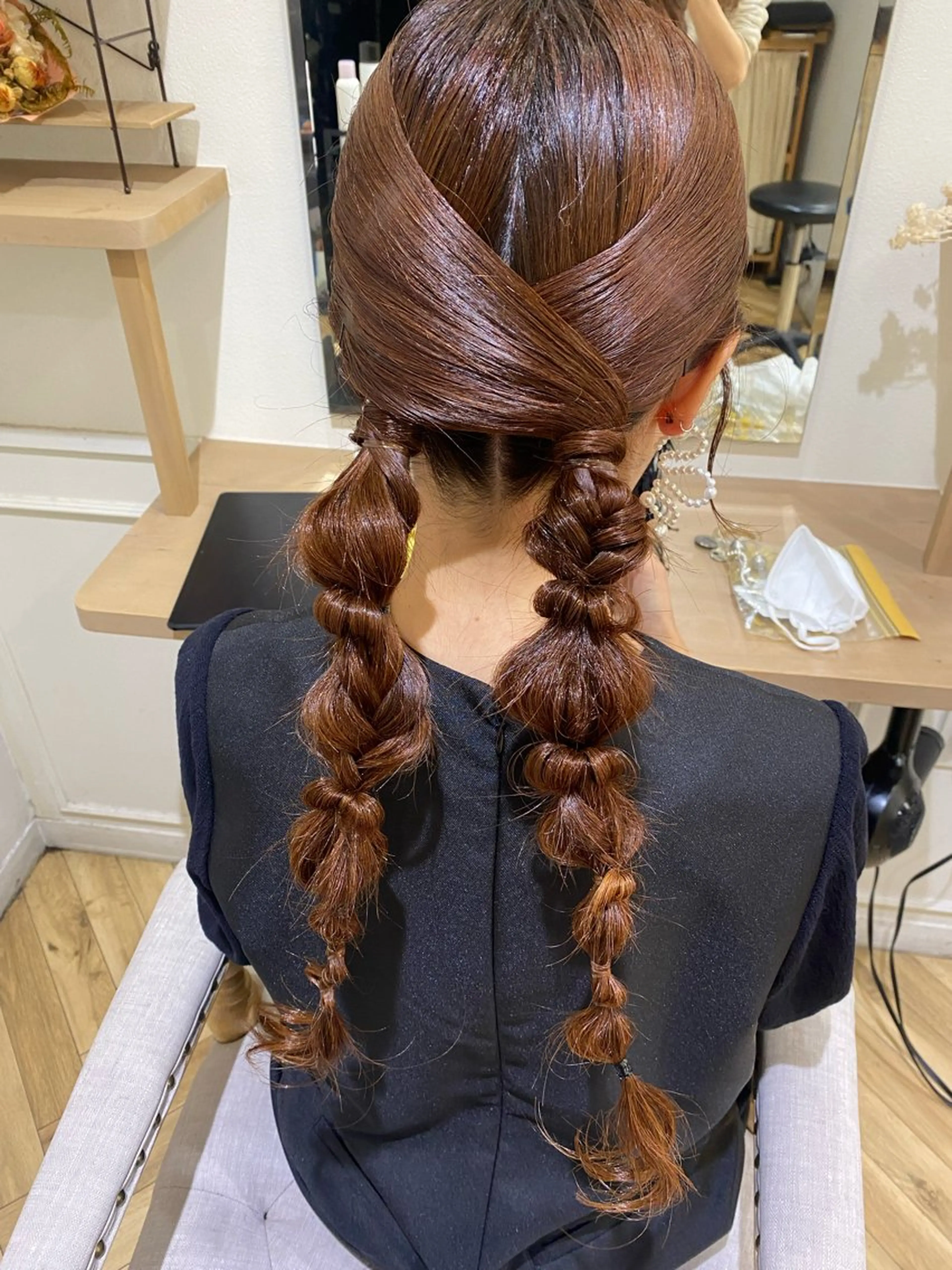 ロング ヘアセット 原 朱莉のヘアスタイル