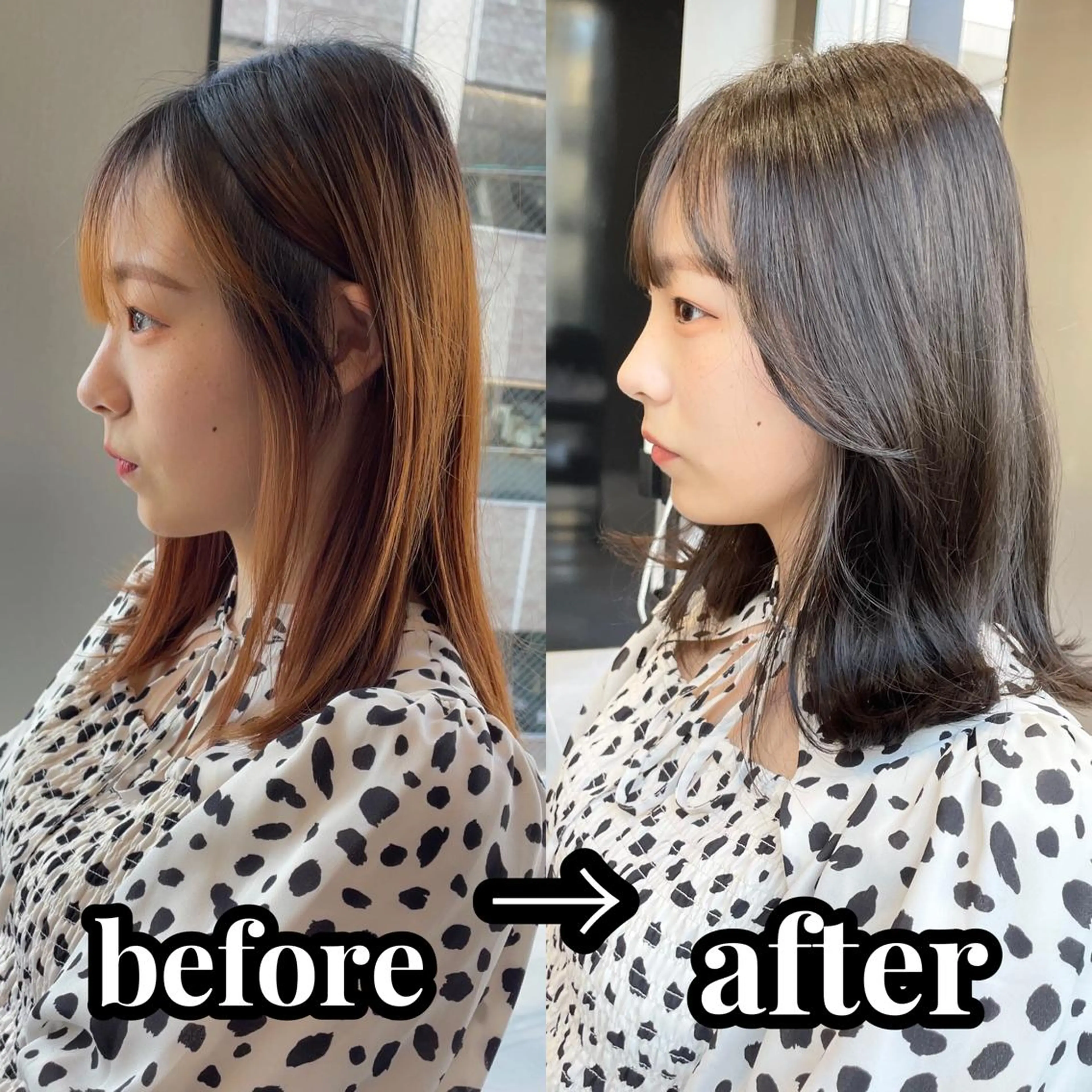 ミディアム 似合わせカット 迫留由弥のヘアスタイル