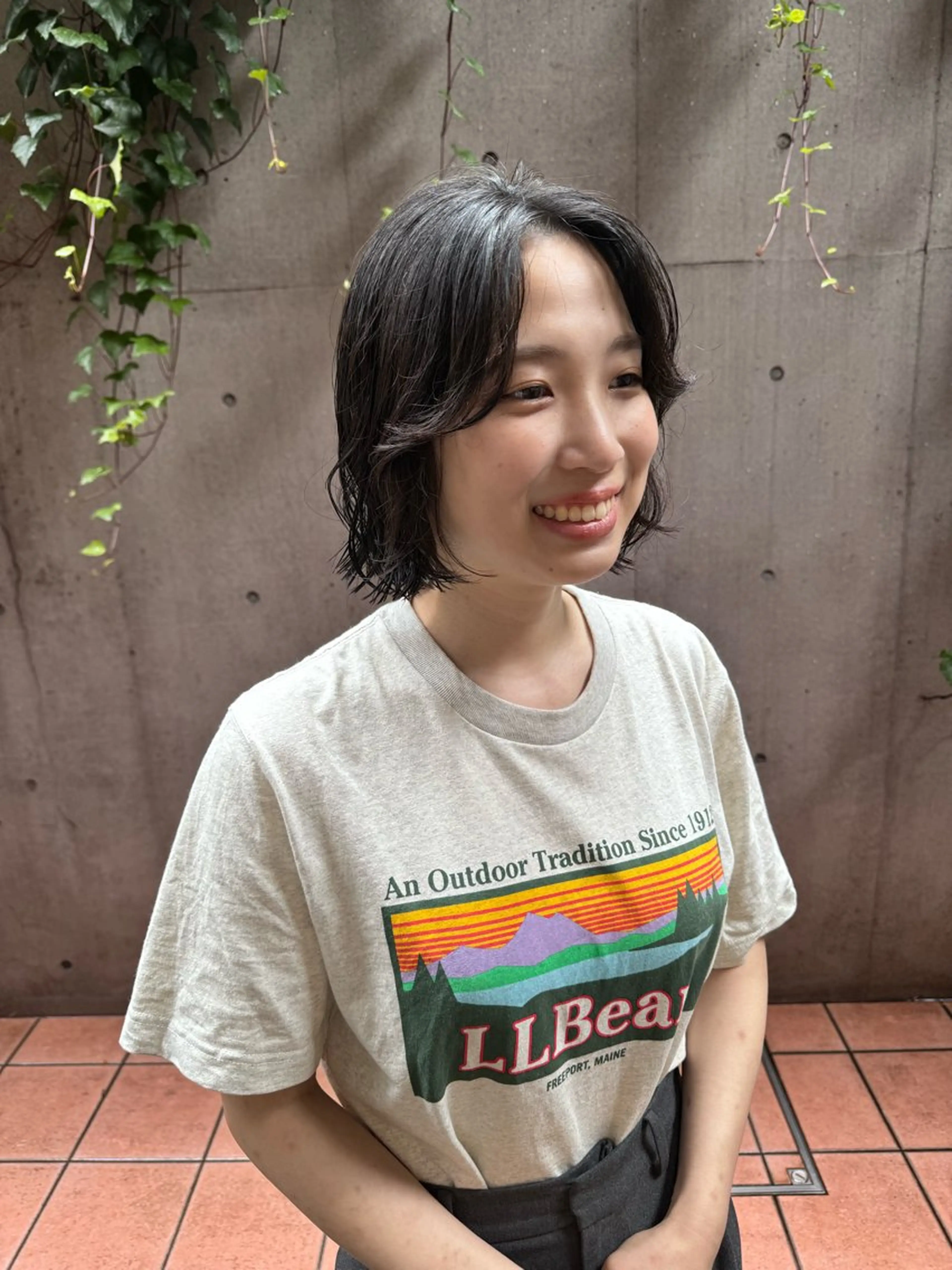 ショート パーマ ボブ カット パーマ 大橋 芽衣のヘアスタイル