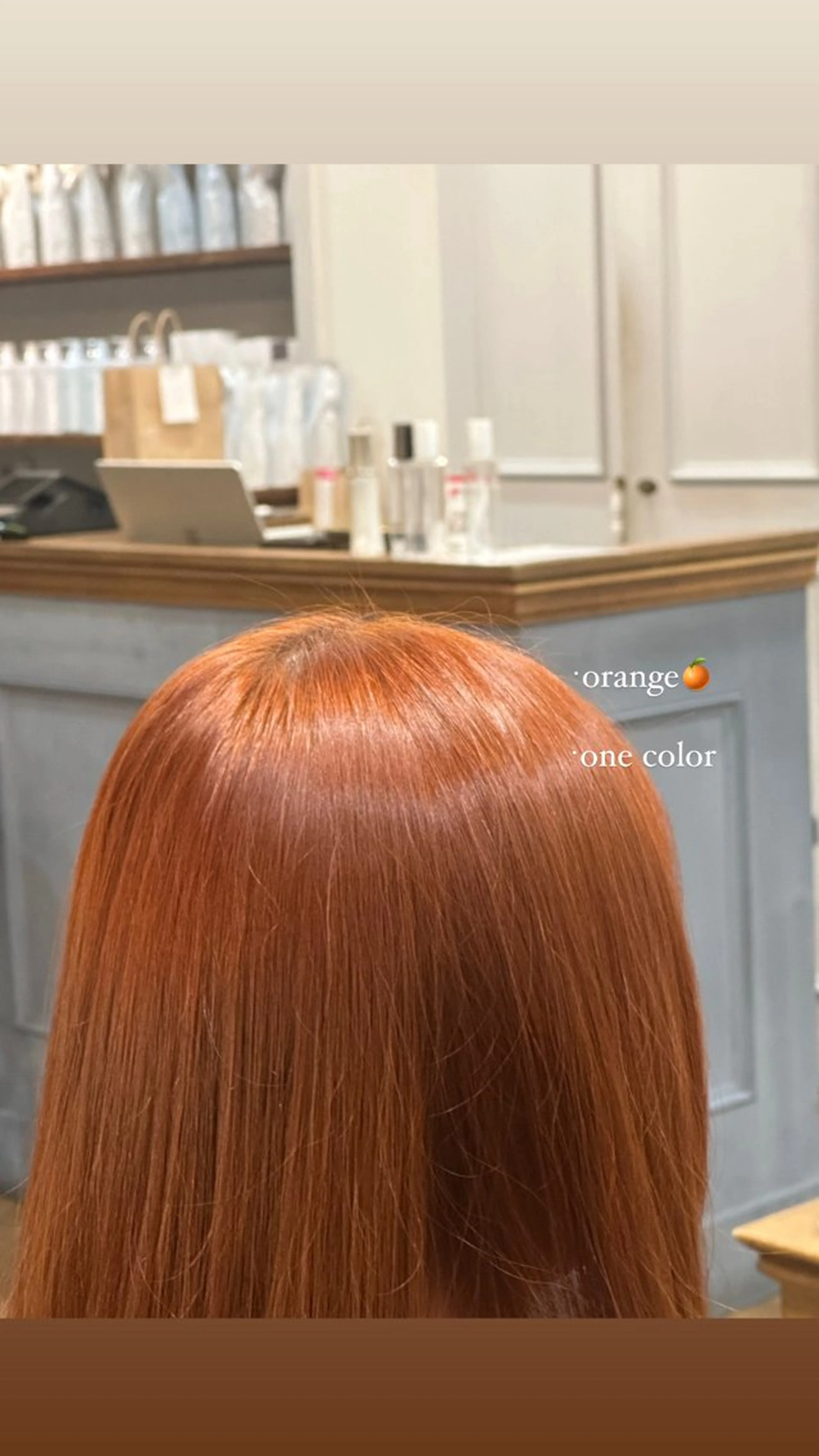 カラー ブリーチ ブラウンカラー ブリーチなしカラー オレンジ オレンジブラウン ヘアカラー こがねざわみさき 🦭透明感カラーのヘアスタイル