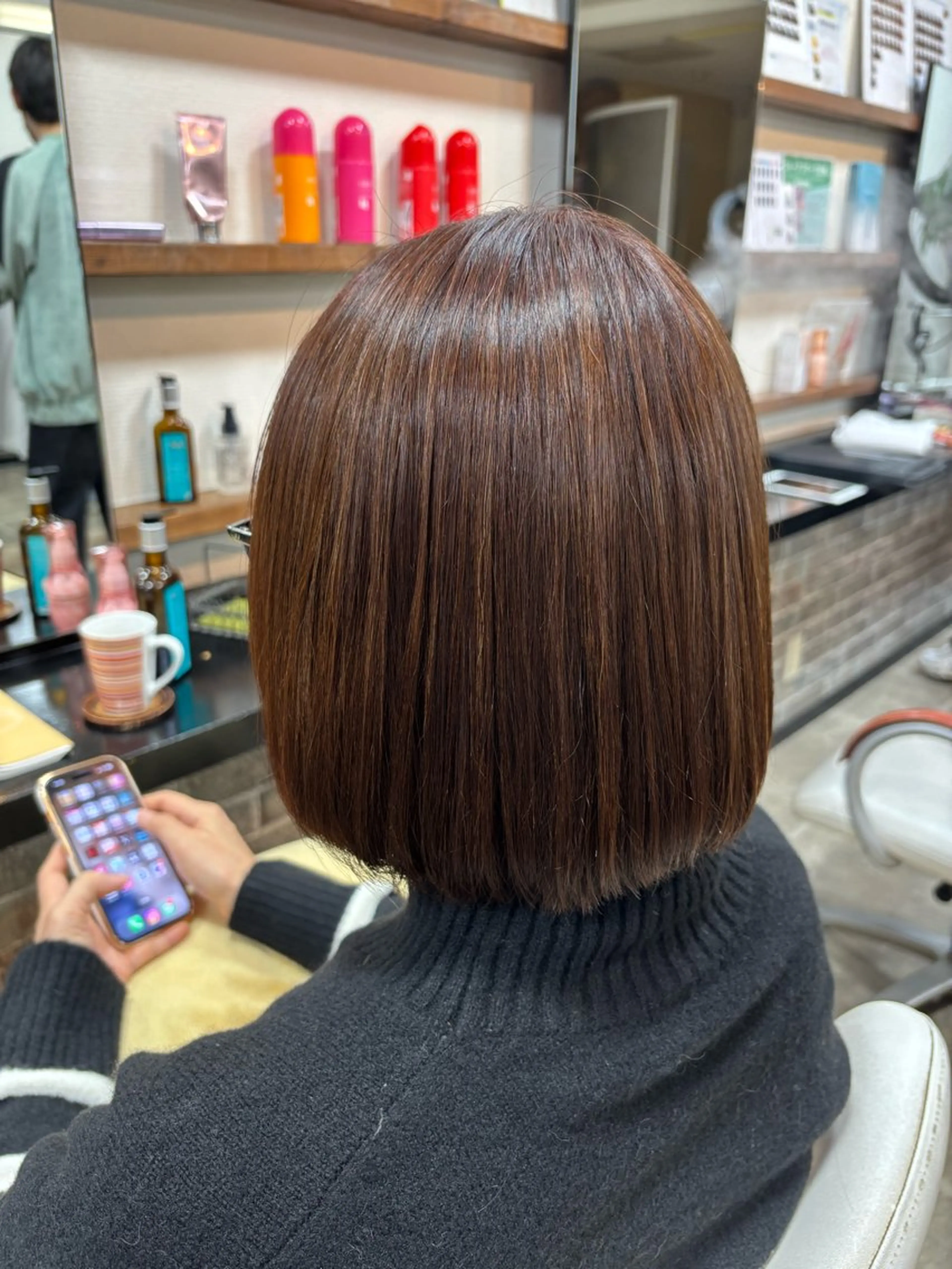 ショート パーマ 髪質改善 縮毛矯正 ストレートパーマ カット 縮毛矯正 イツキ🌕デザインカ ラー🥨髪質改善🫧のヘアスタイル