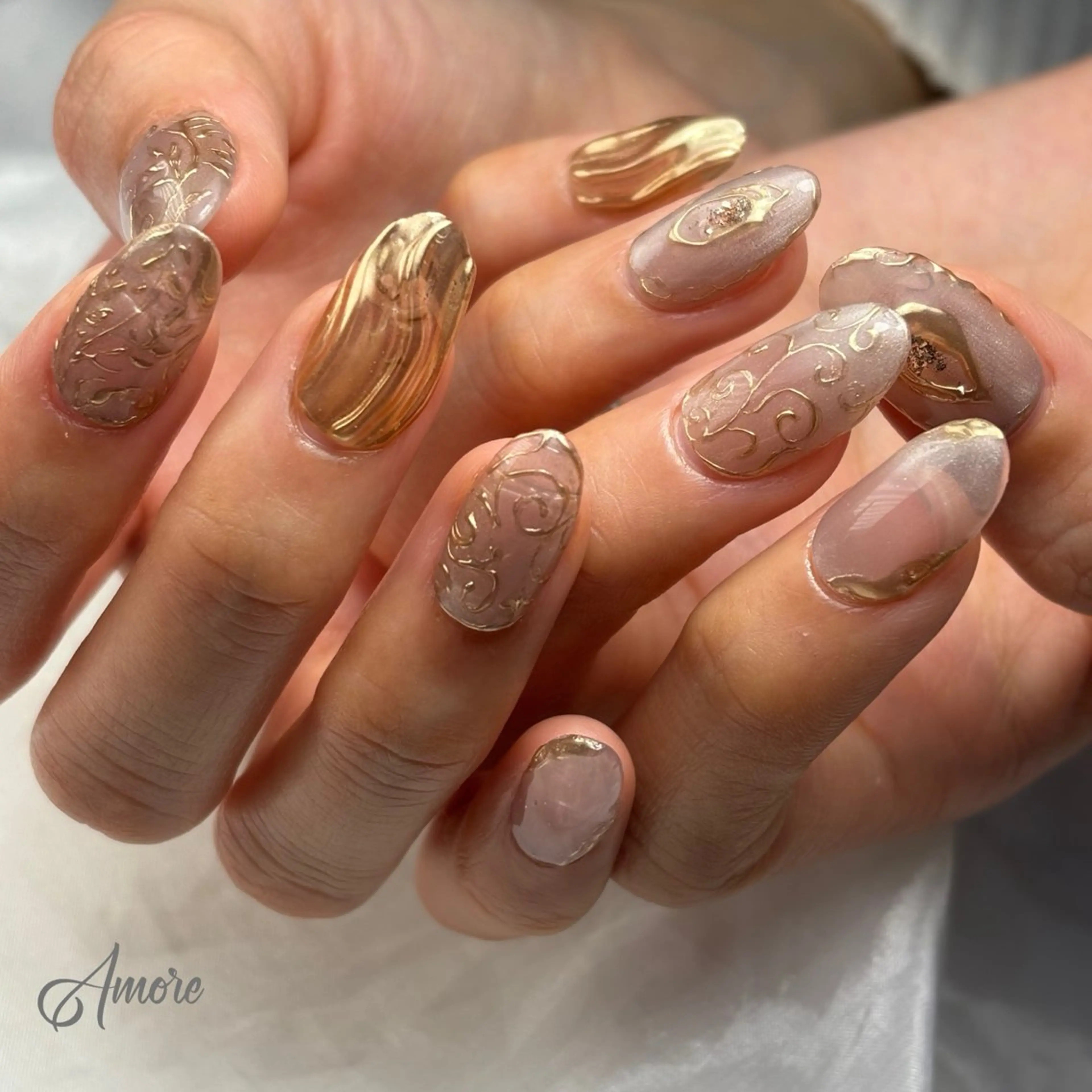 ネイル ジェルネイル キラキラネイル 韓国ネイル マグネットネイル パラジェル You kyehwaのネイルデザイン