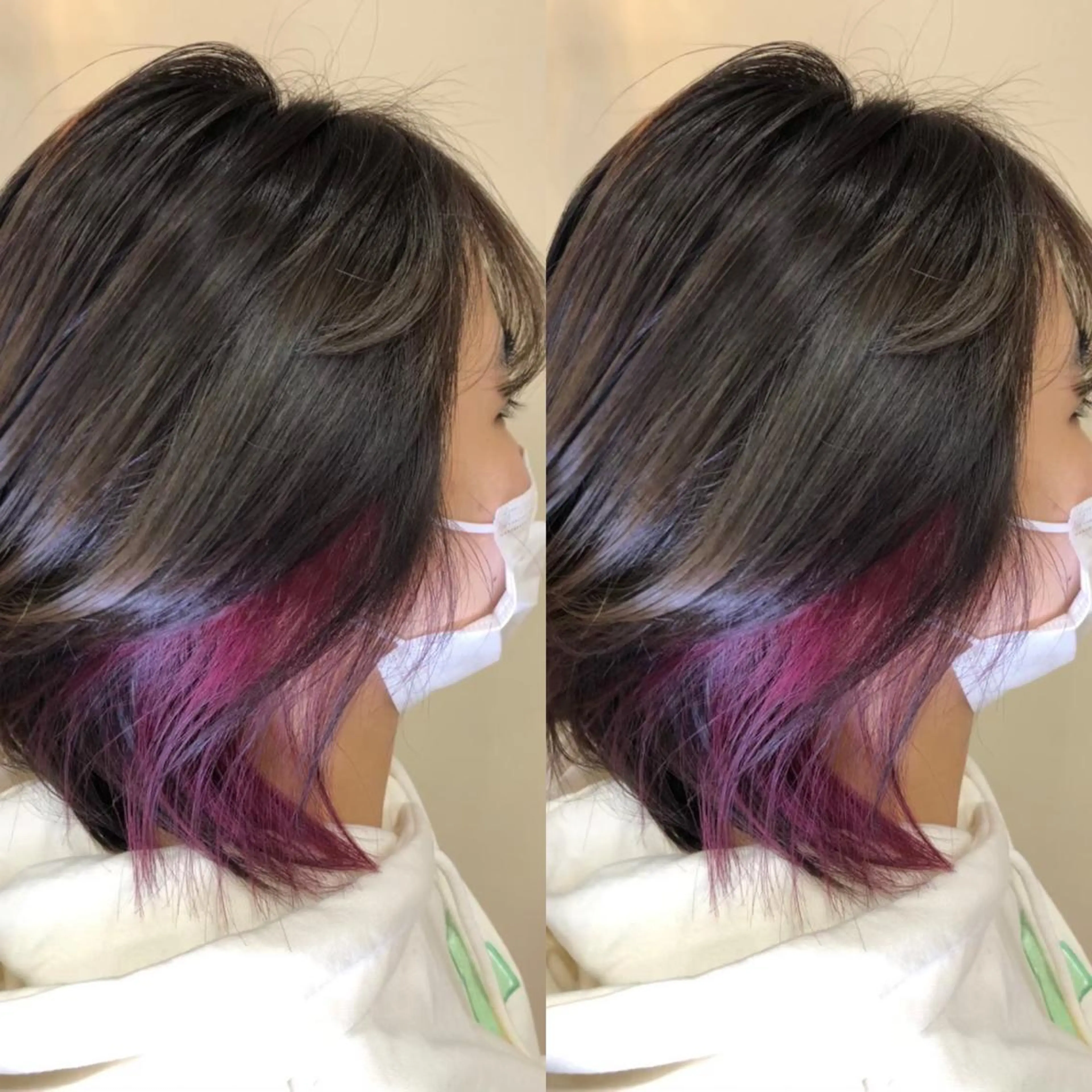 ショート カラー インナーカラー ピンクカラー バイオレットカラー hair studio  jyym's所属・ボーイッシュ美容師 刈り上げ/ショートのヘアスタイル