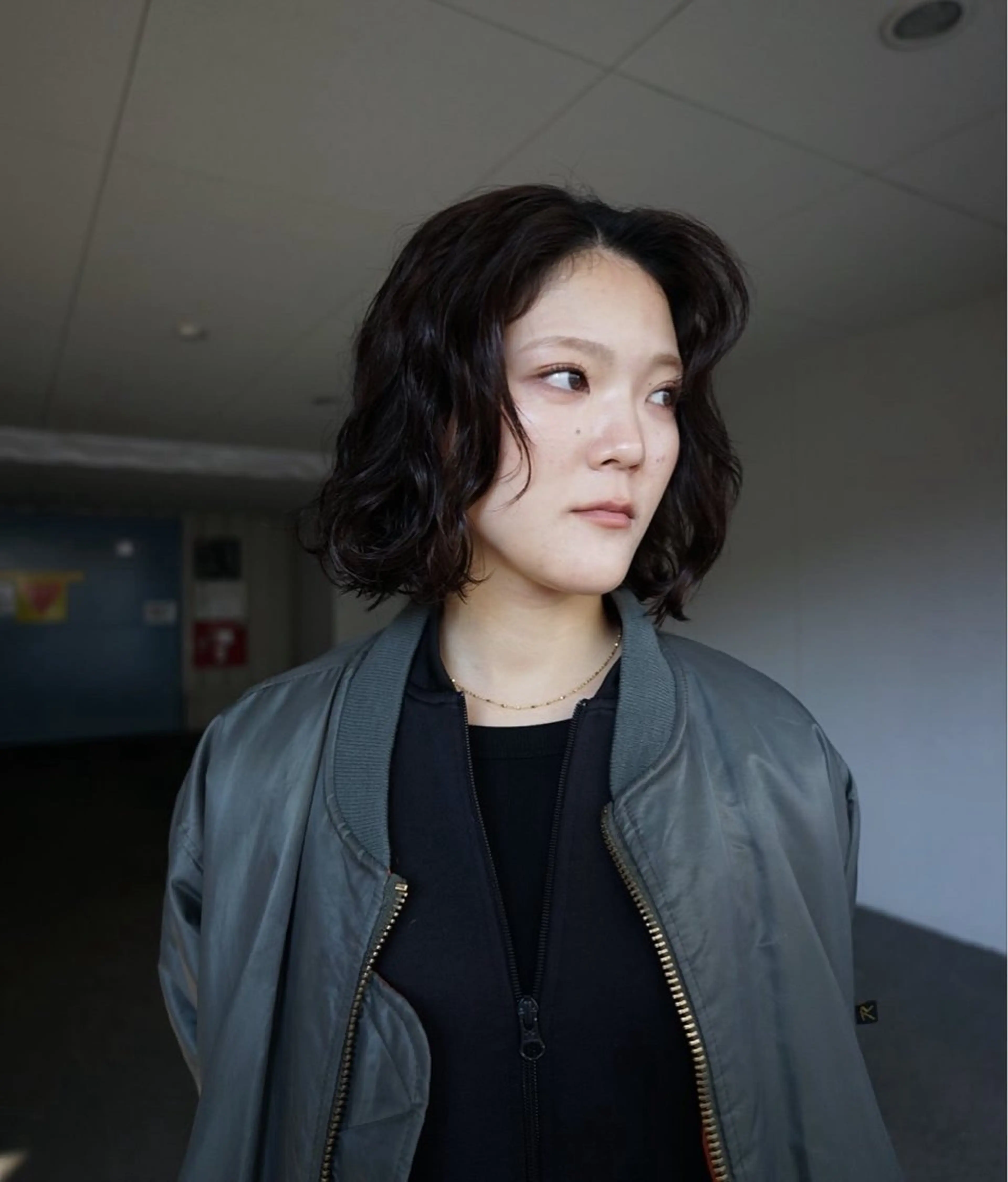 ミディアム パーマ 産休中です 艶カラー♡オカのヘアスタイル