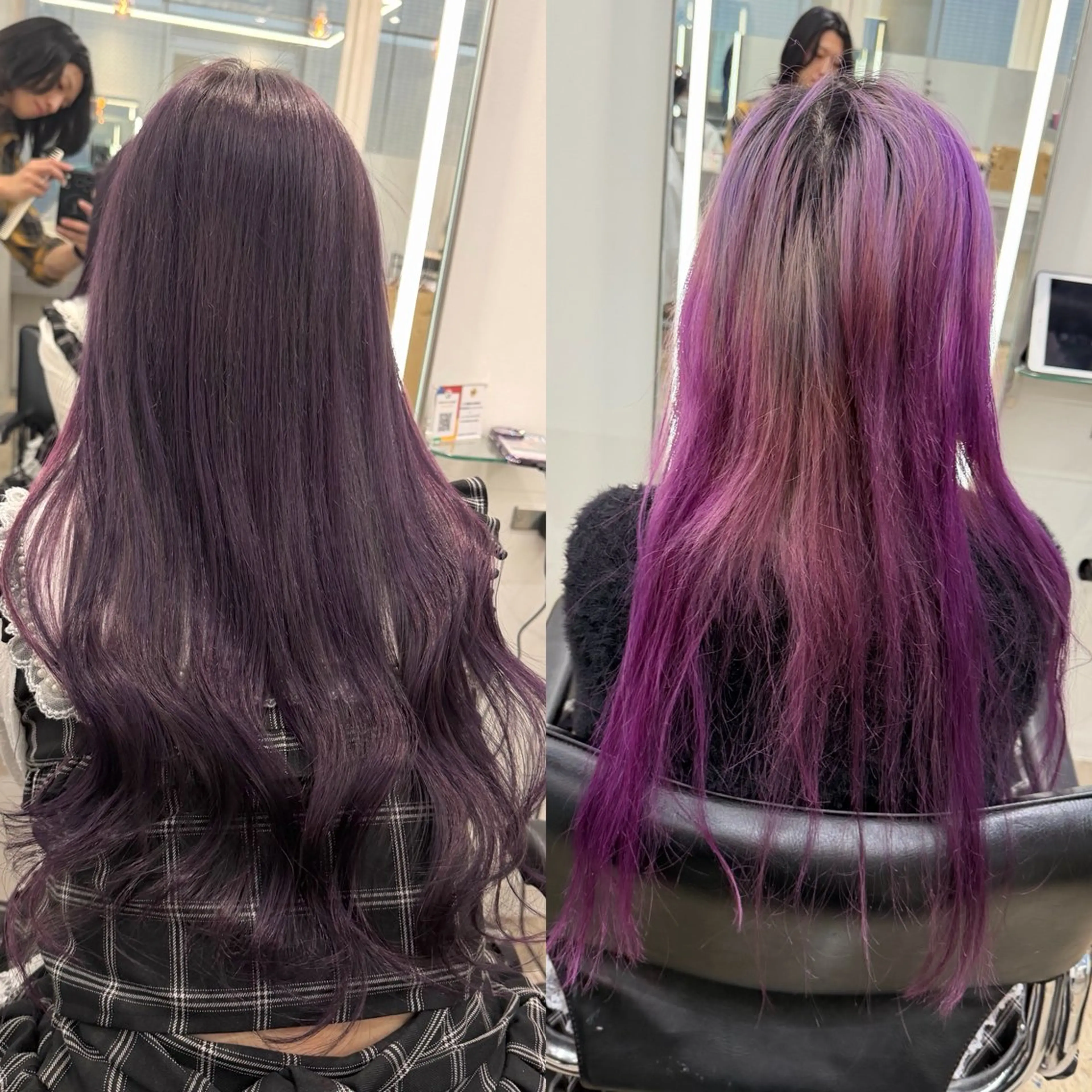 エクステ染めプルエクステ×ハイブリーチダブルカラー👩‍🦳✨ダイヤモンド毛質50本​〜​💎の写真