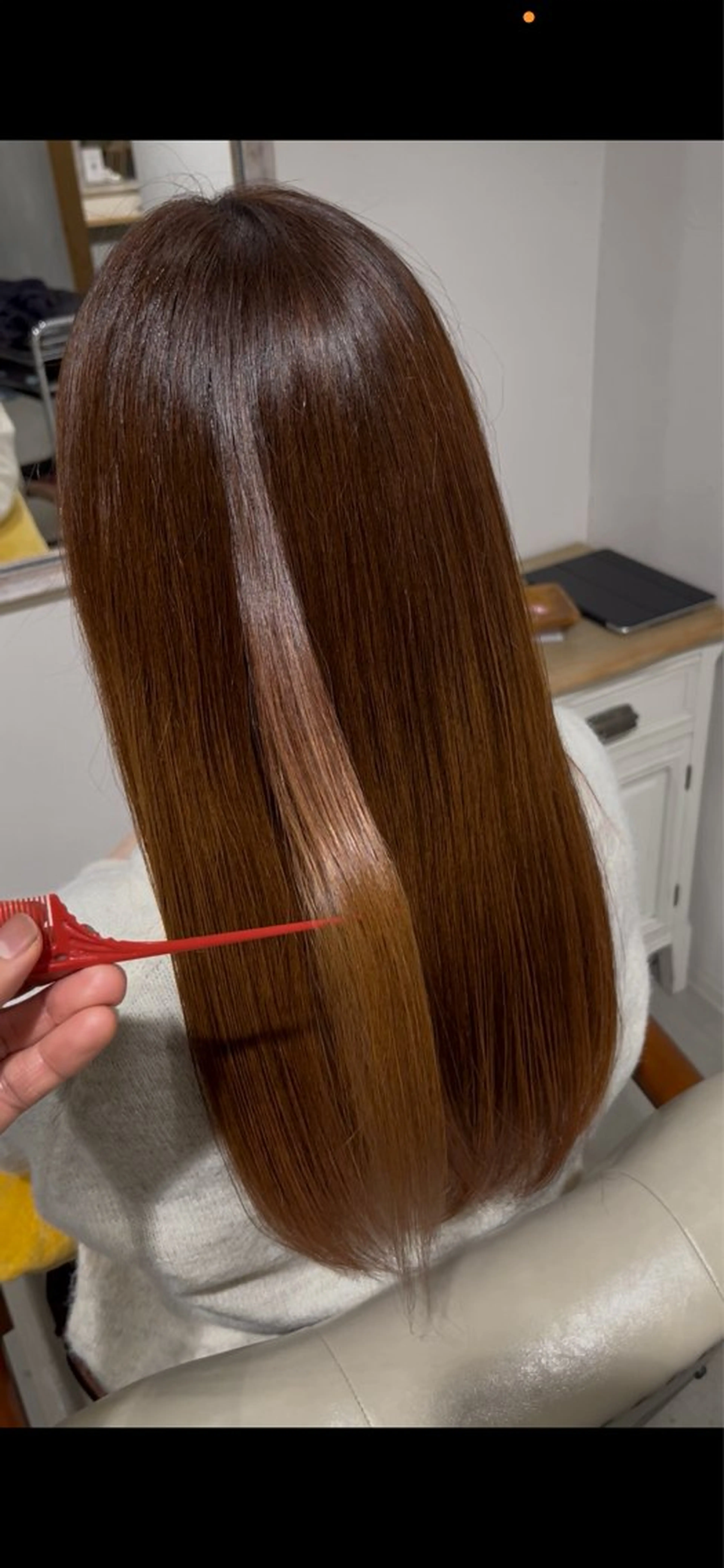 ロング カラー ブラウンカラー オレンジ オレンジブラウン ヘアカラー 前野 祥太のヘアスタイル