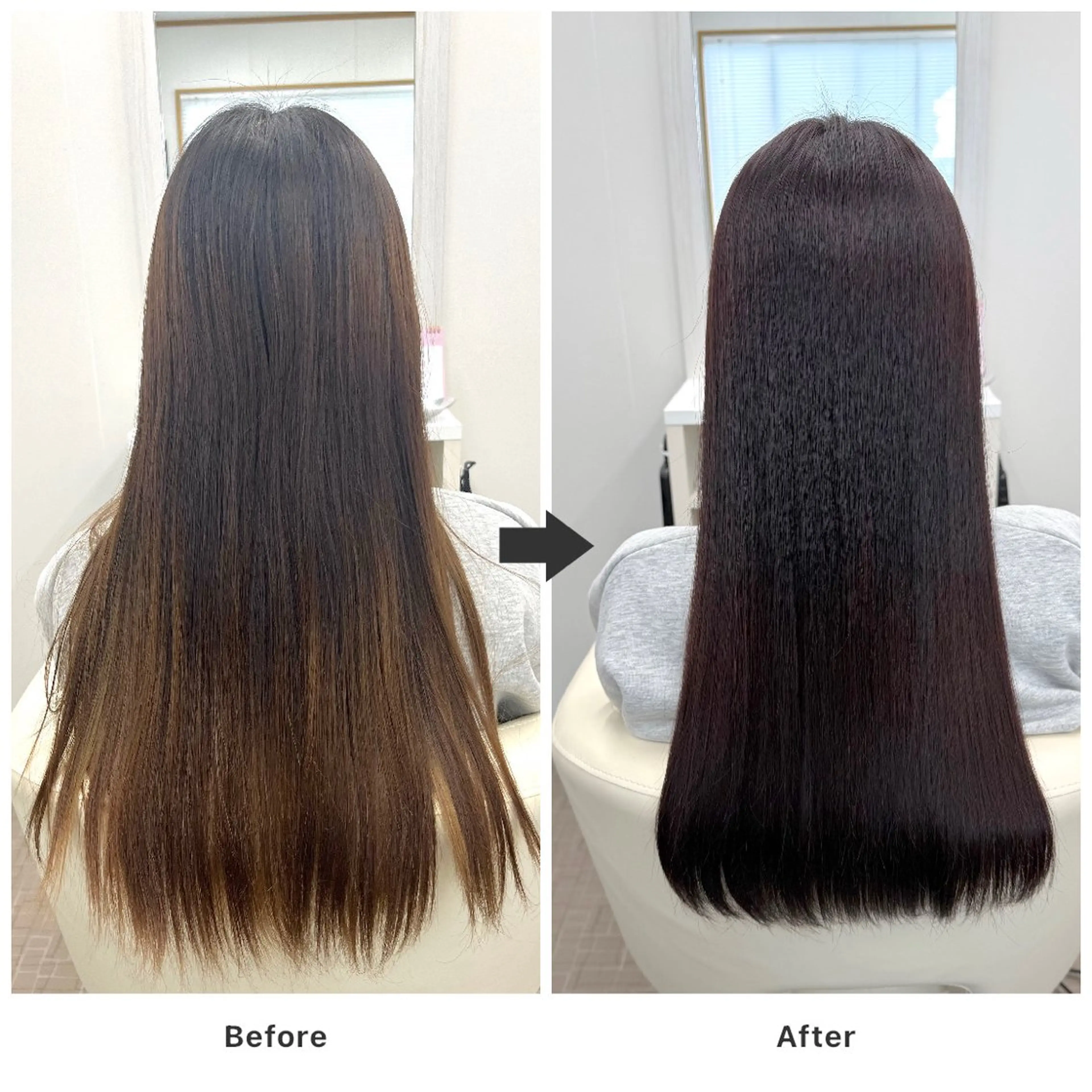 ロング カット ヘアカラー フジワラ ヤスのヘアスタイル