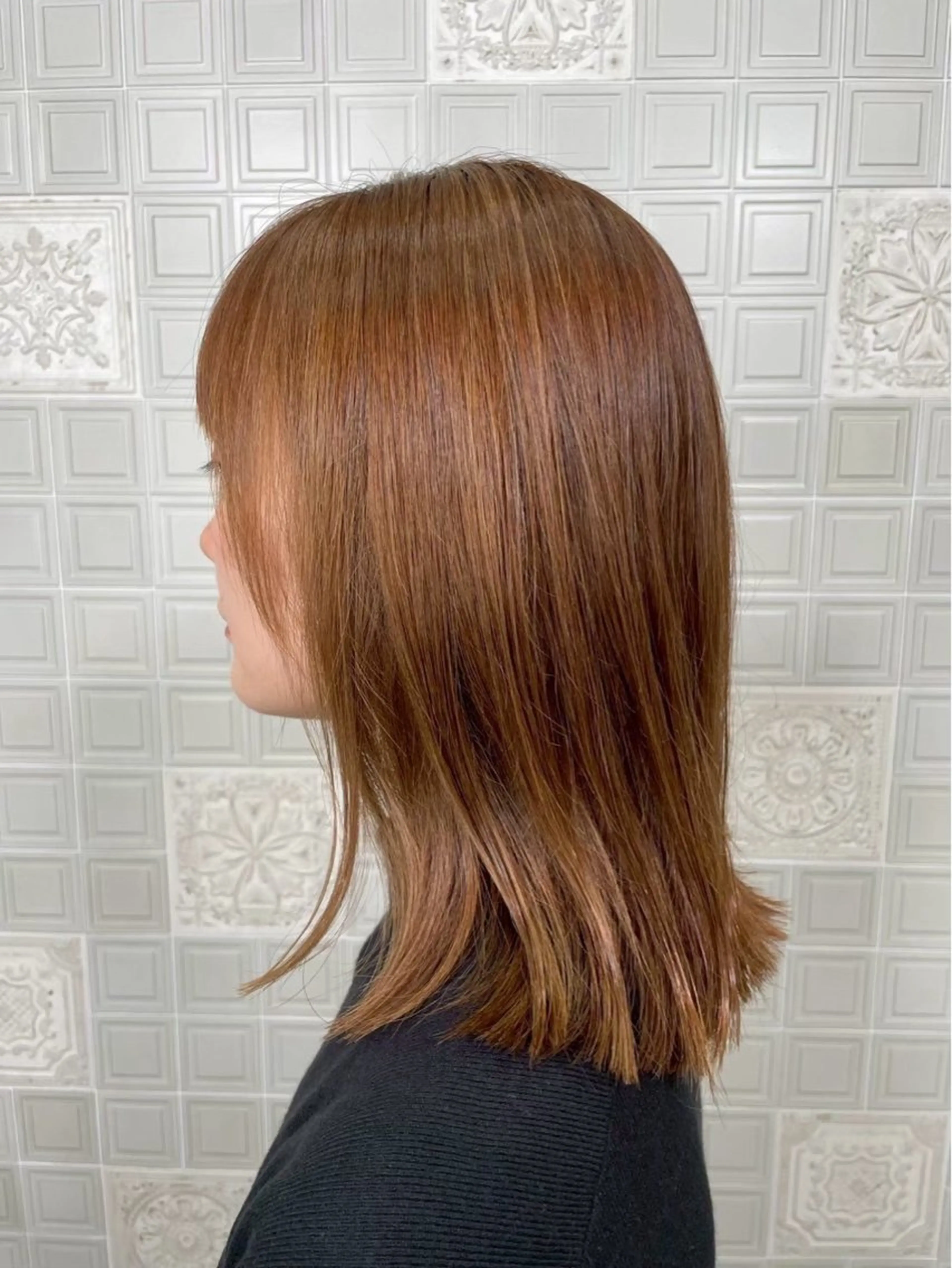 ミディアム カット ヘアカラー トリートメント LUCIE八王子店所属・INOUE SAKIのヘアスタイル