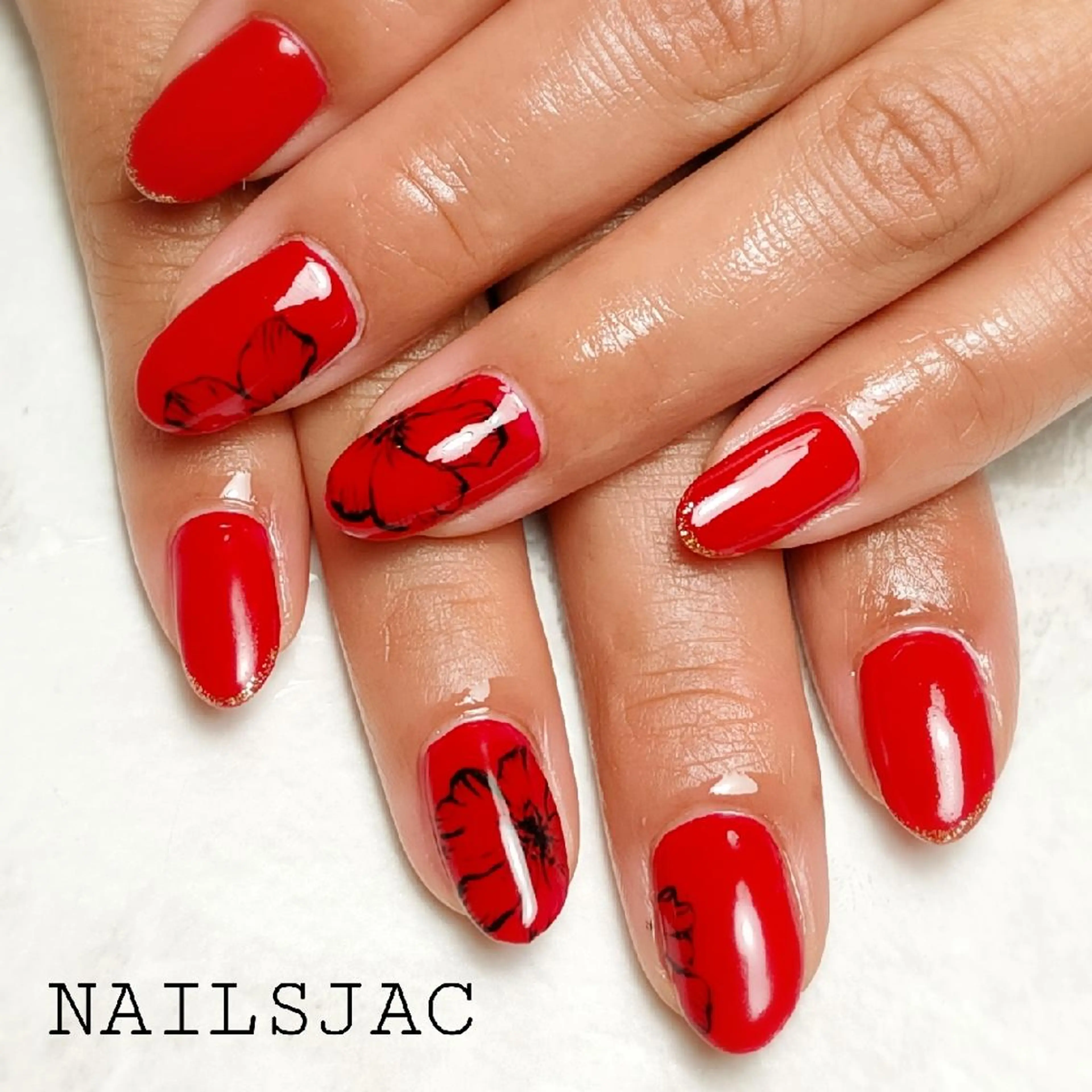 ミディアム ネイル ハンドネイル NAILS JACのネイルデザイン