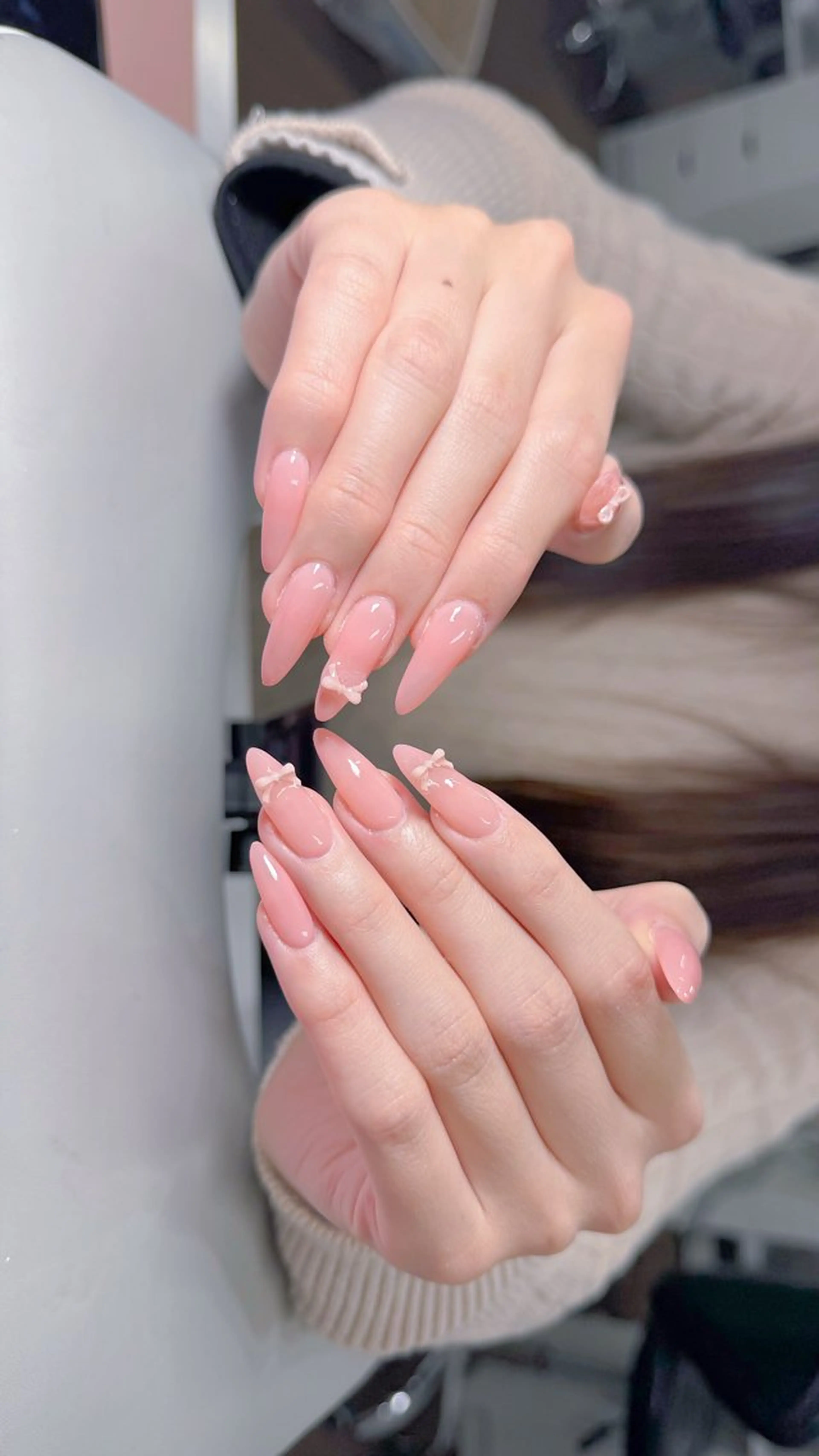 ネイル 成人式 フラッシュネイル フレンチネイル ジェルネイル グラデーション ハンドネイル Lya Nail Rinのネイルデザイン