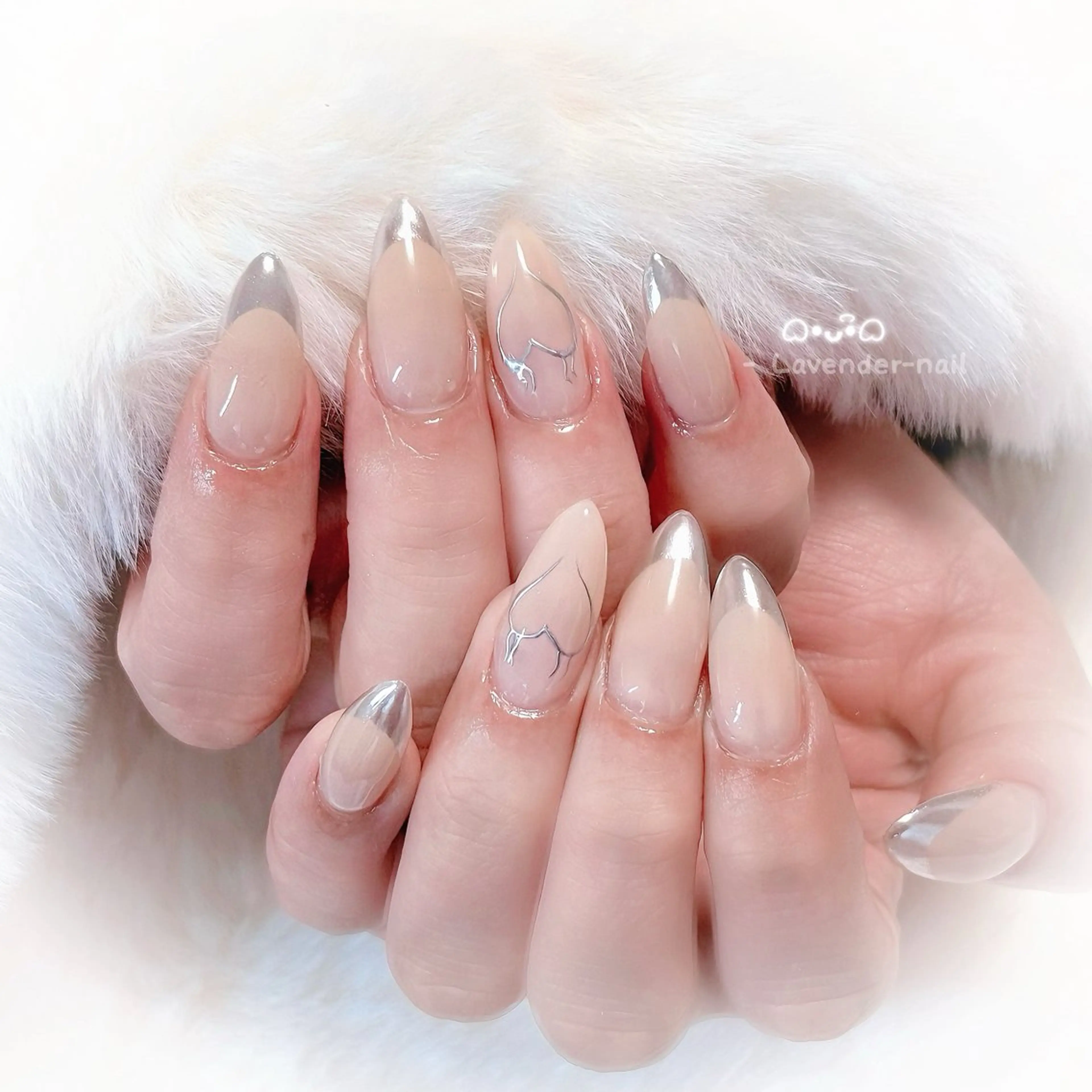 ネイル ハンドネイル Lavender nail·北18条のネイルデザイン