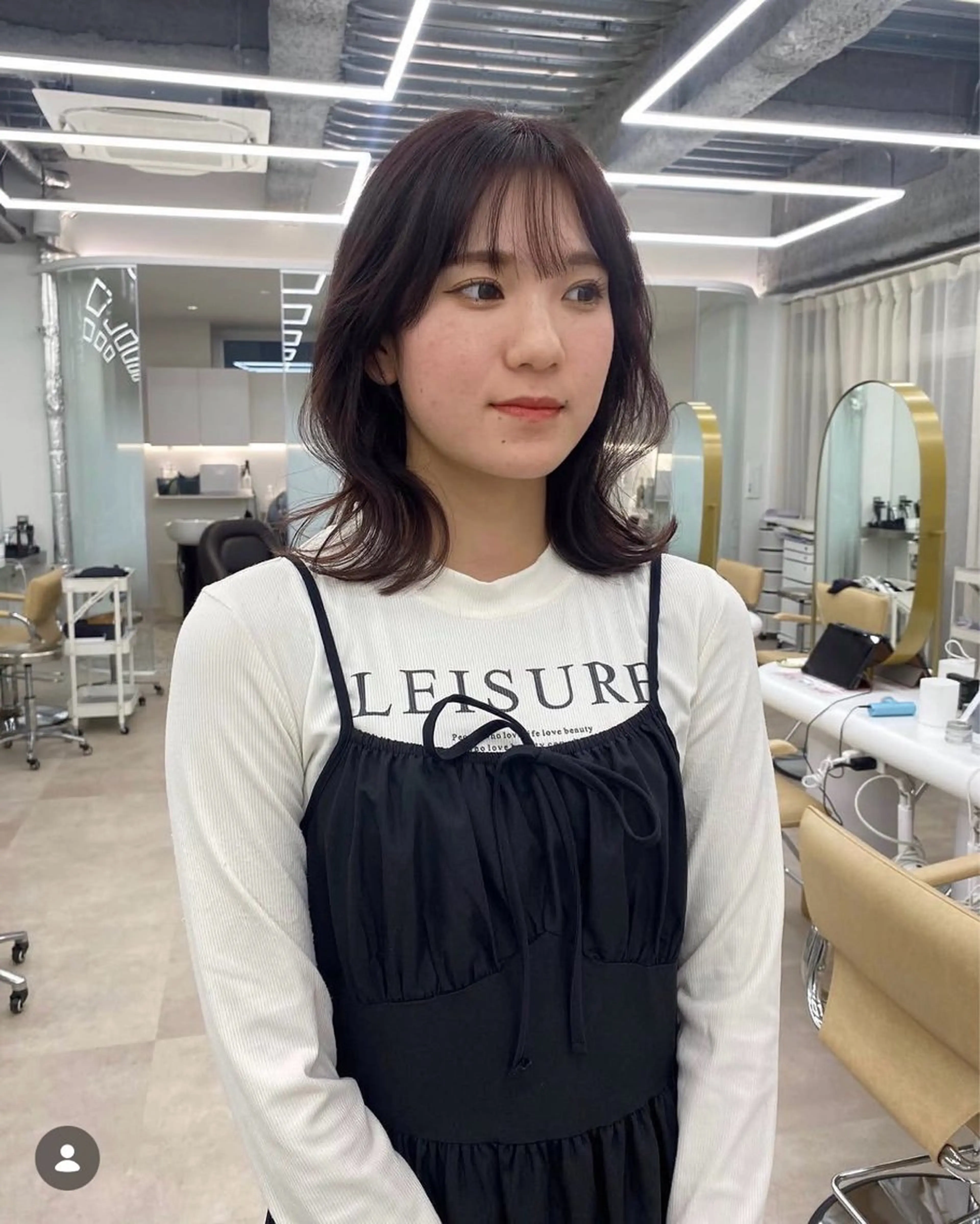 ミディアム カラー ラベンダーカラー ヘアカラー hinaka .のヘアスタイル