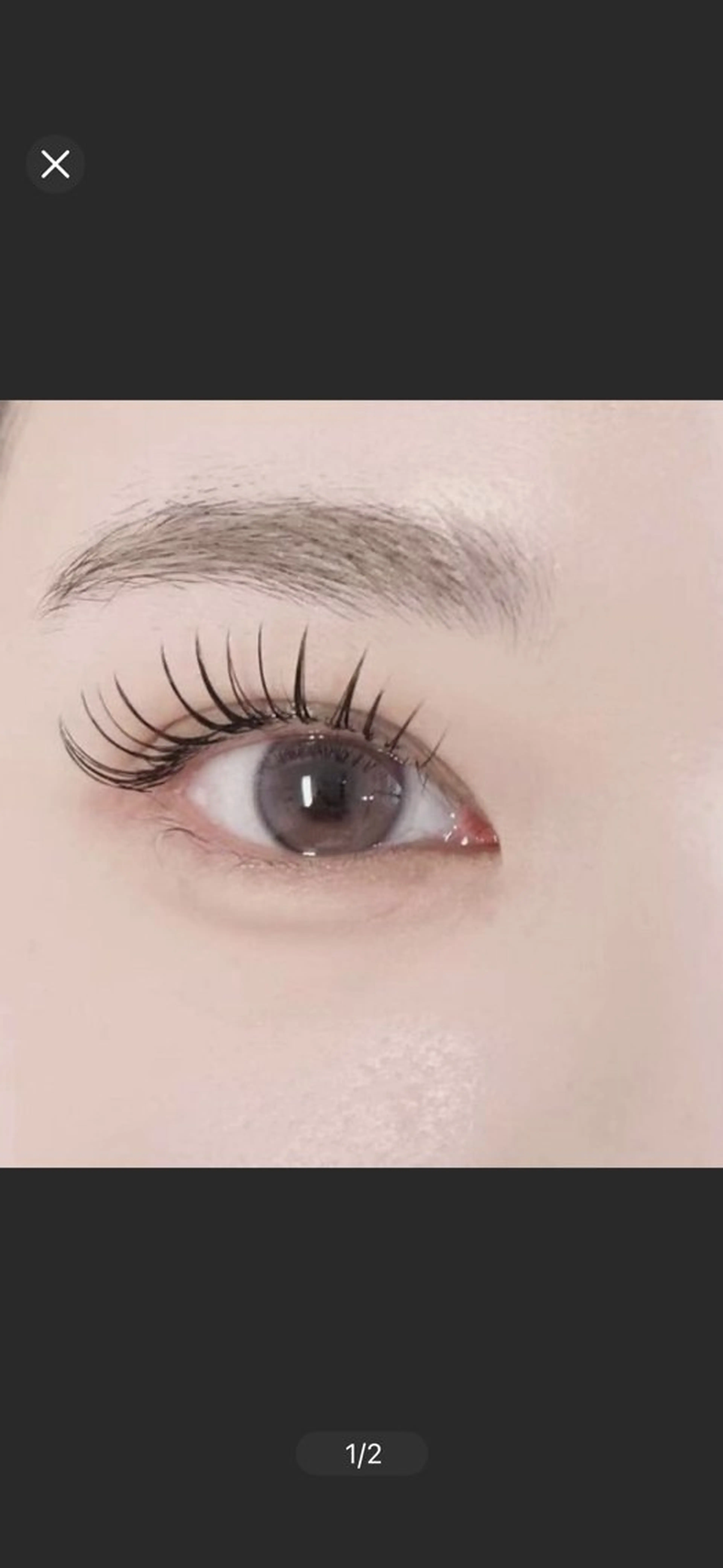 マツエクフラットラッシュ120本コティング付きの写真