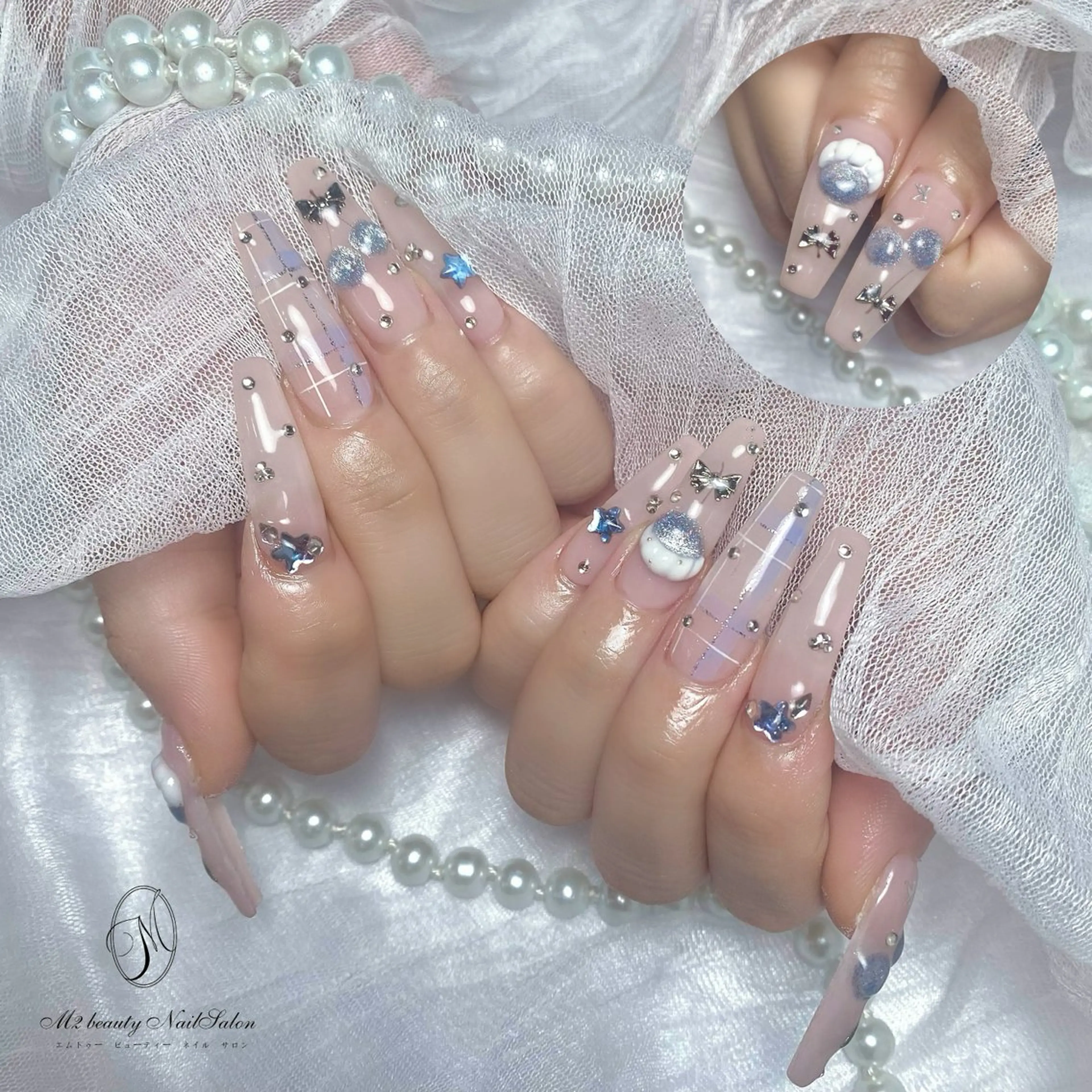 【HANDオフあり】チップ長さだし10本+ 120分持ち込み.パーツ付け放題メニュー✨️事前に画像をご送付下さい‼️の写真