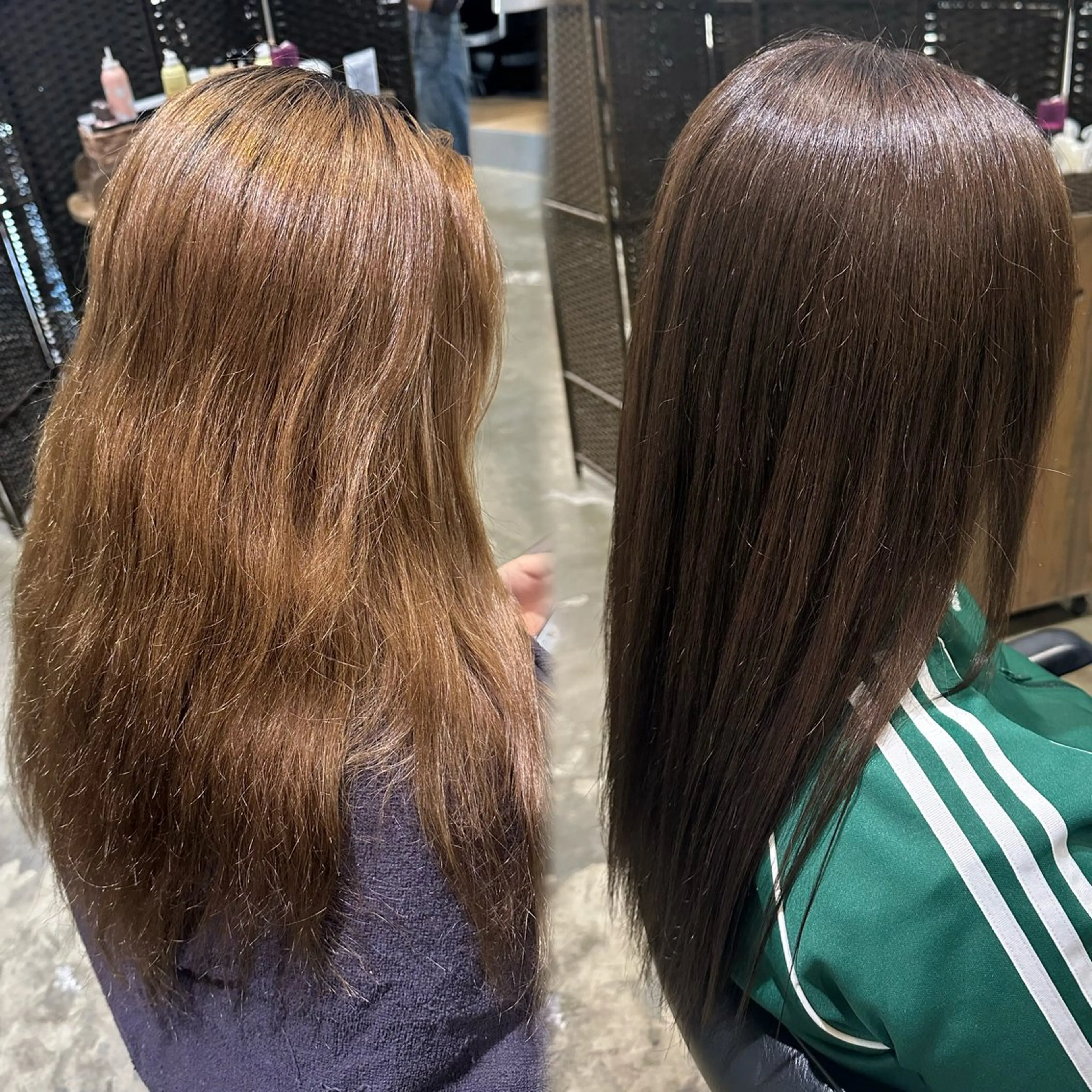 カラー アッシュ 透明感カラー ダークグレー ダークグレージュ グレージュ Helena ゆかのヘアスタイル