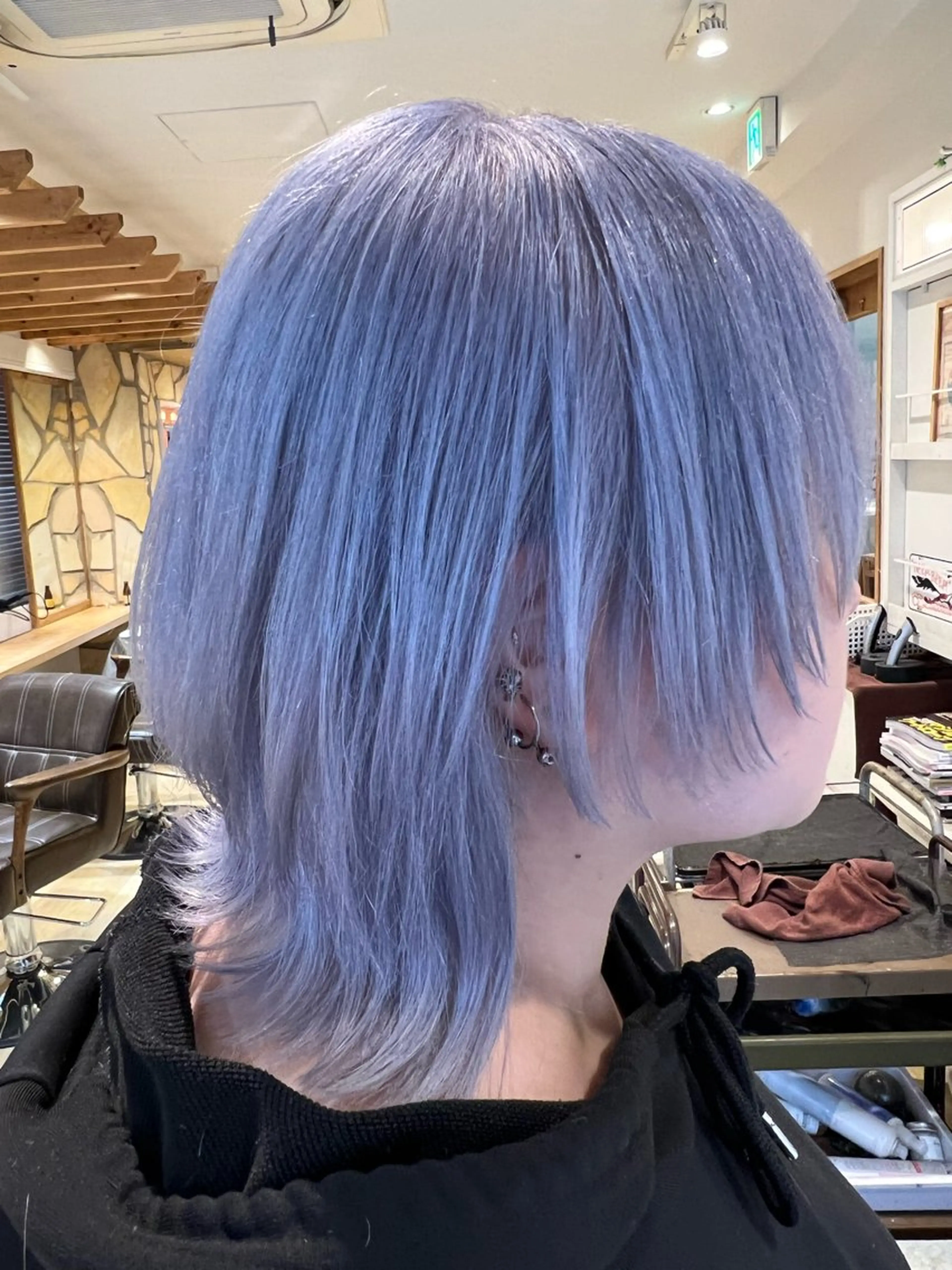 ミディアム カット ヘアカラー 渋谷ハイトーン/ デザインカラー阿部のヘアスタイル