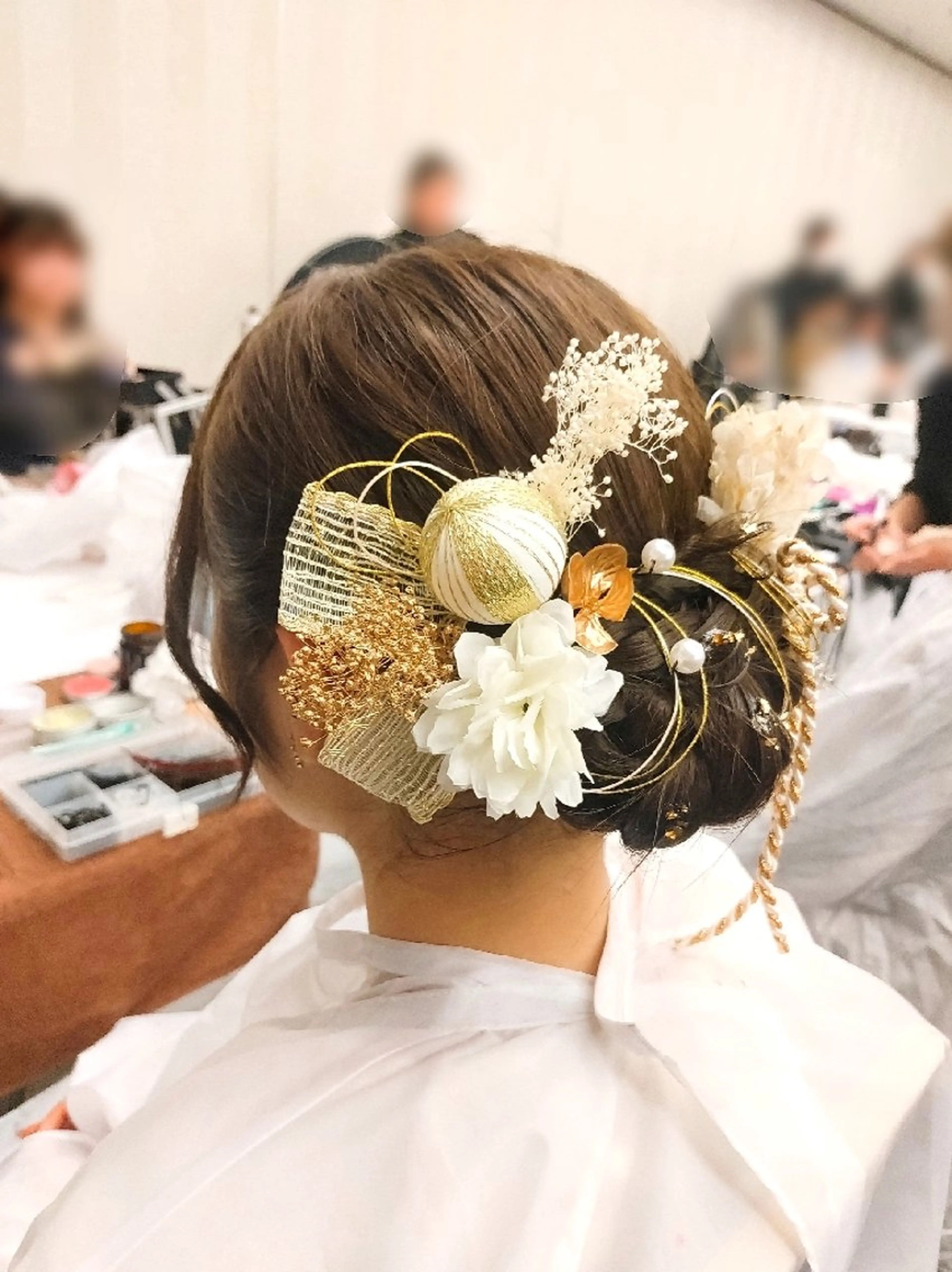 セミロング ヘアアレンジ ヘアセット ヘアアレンジ/柔らか 艶カラー/AKARIのヘアスタイル