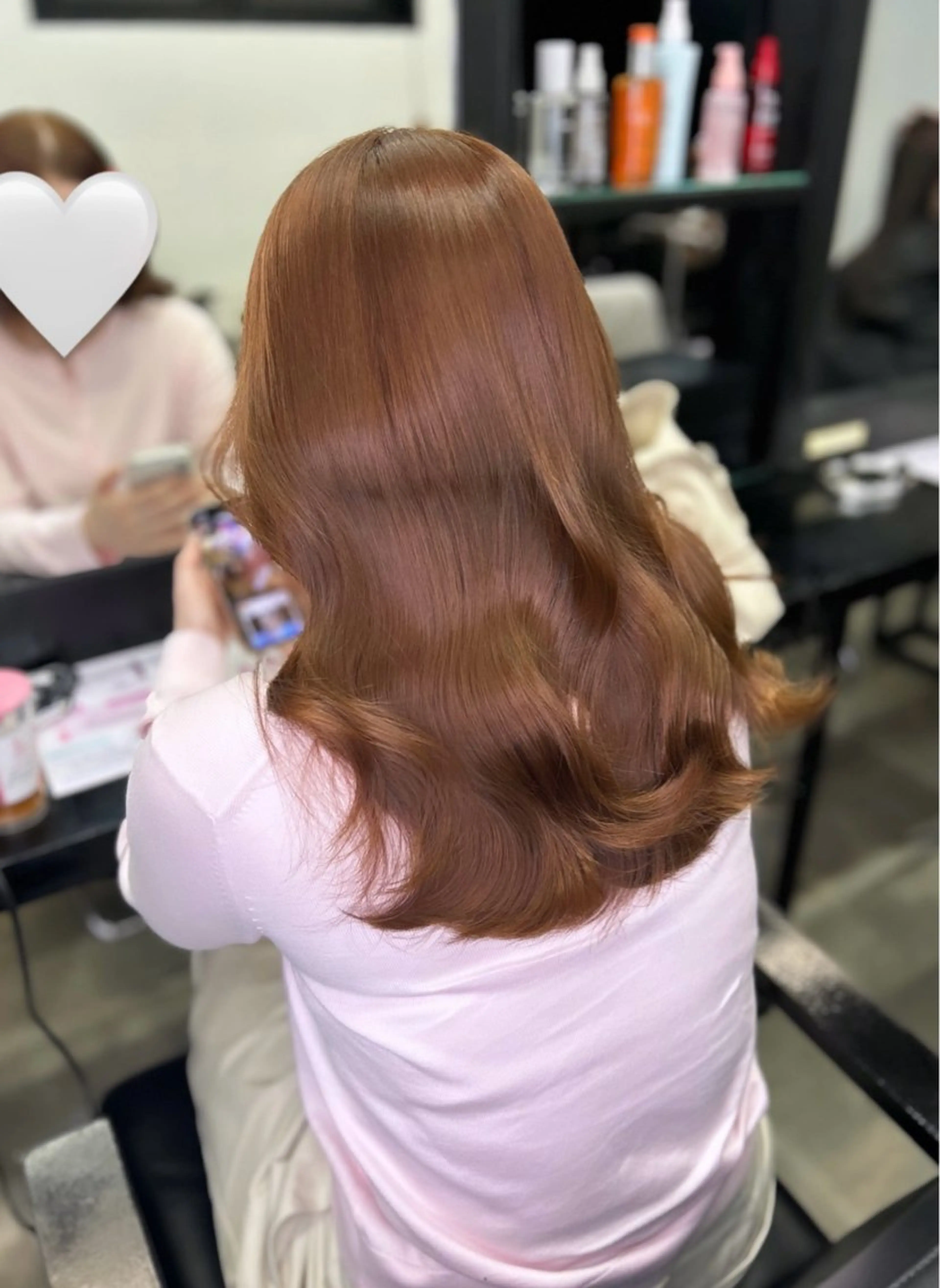 セミロング ヘアカラー junna 🤍のヘアスタイル