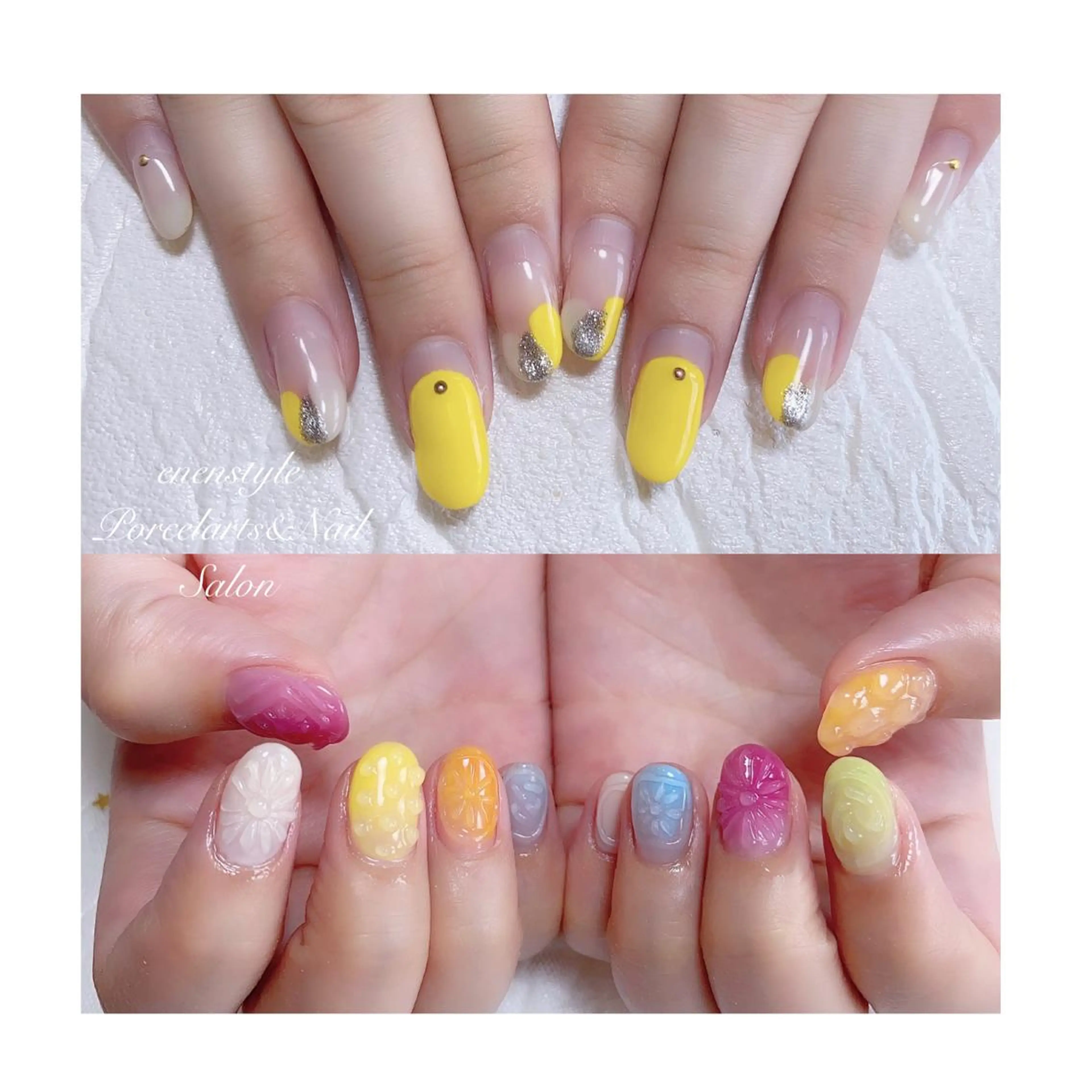 ミディアム ネイル ジェルネイル ニュアンスネイル オフィスネイル ワンカラーネイル パラジェル ハンドネイル 👑enen style👑のネイルデザイン