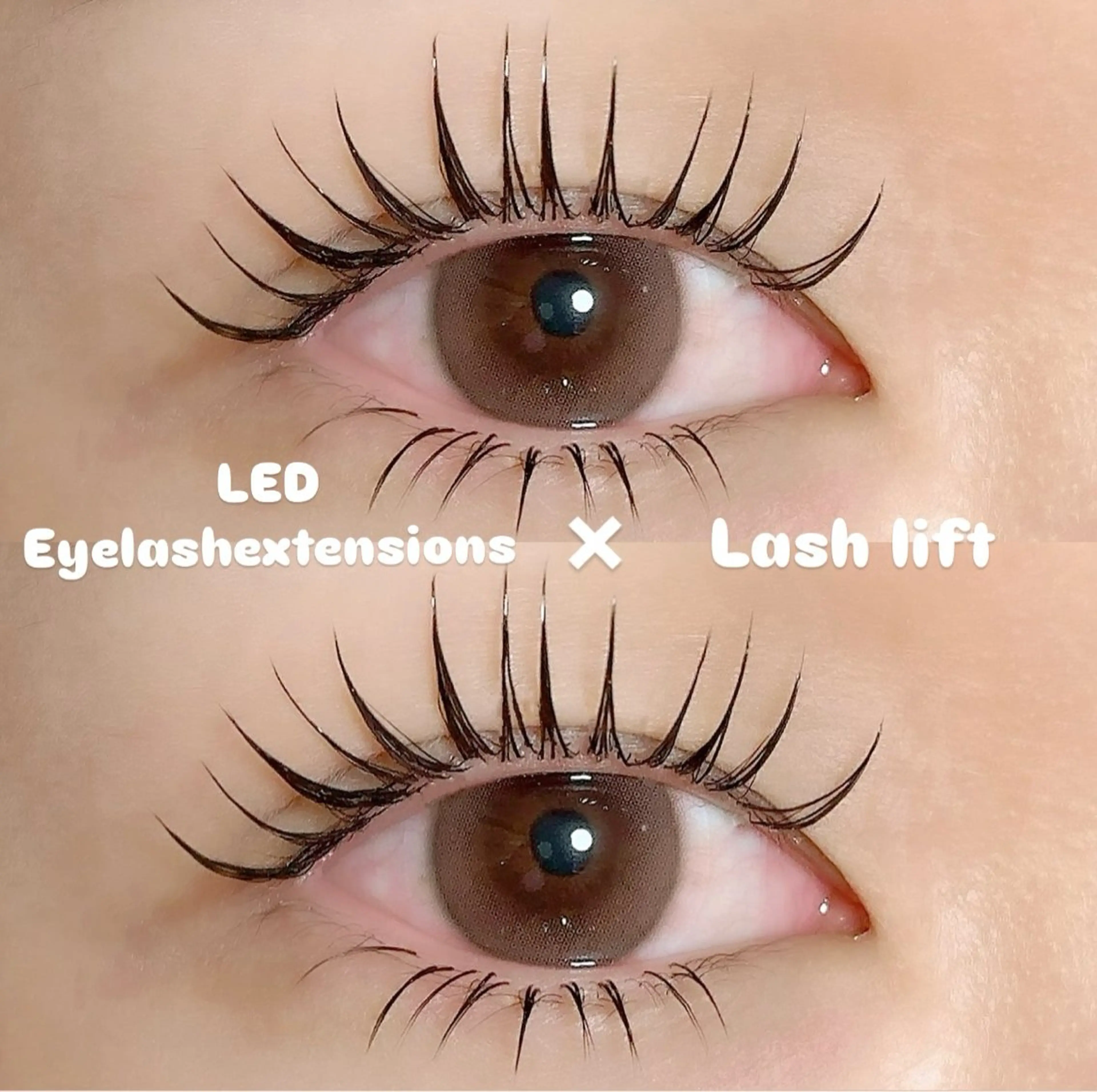 LEDフラットラッシュ80本×ラッシュリフトの写真