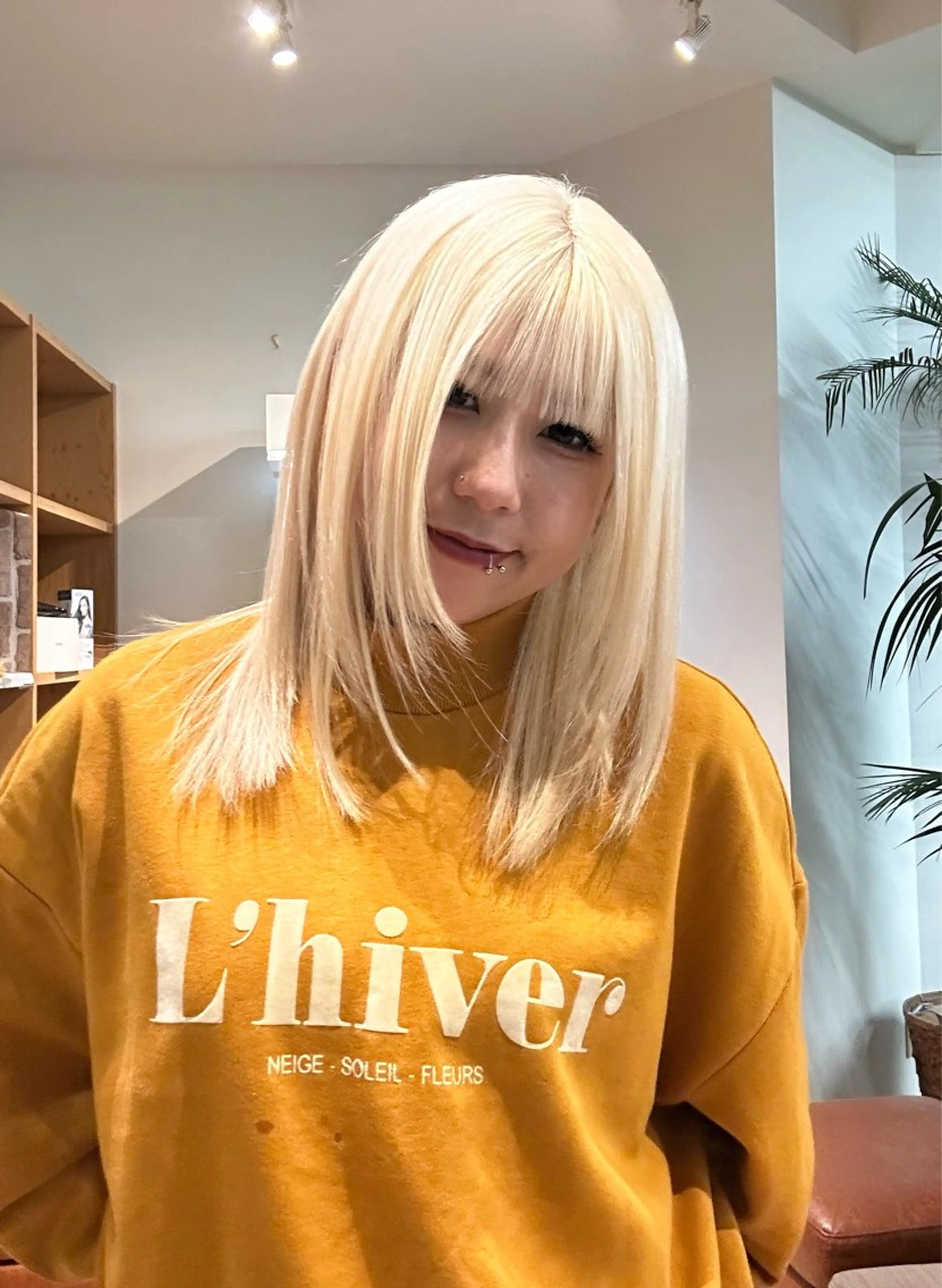 ミディアム レイヤーカット カット ヘアカラー パーマ/レイヤー ケンショウのヘアスタイル