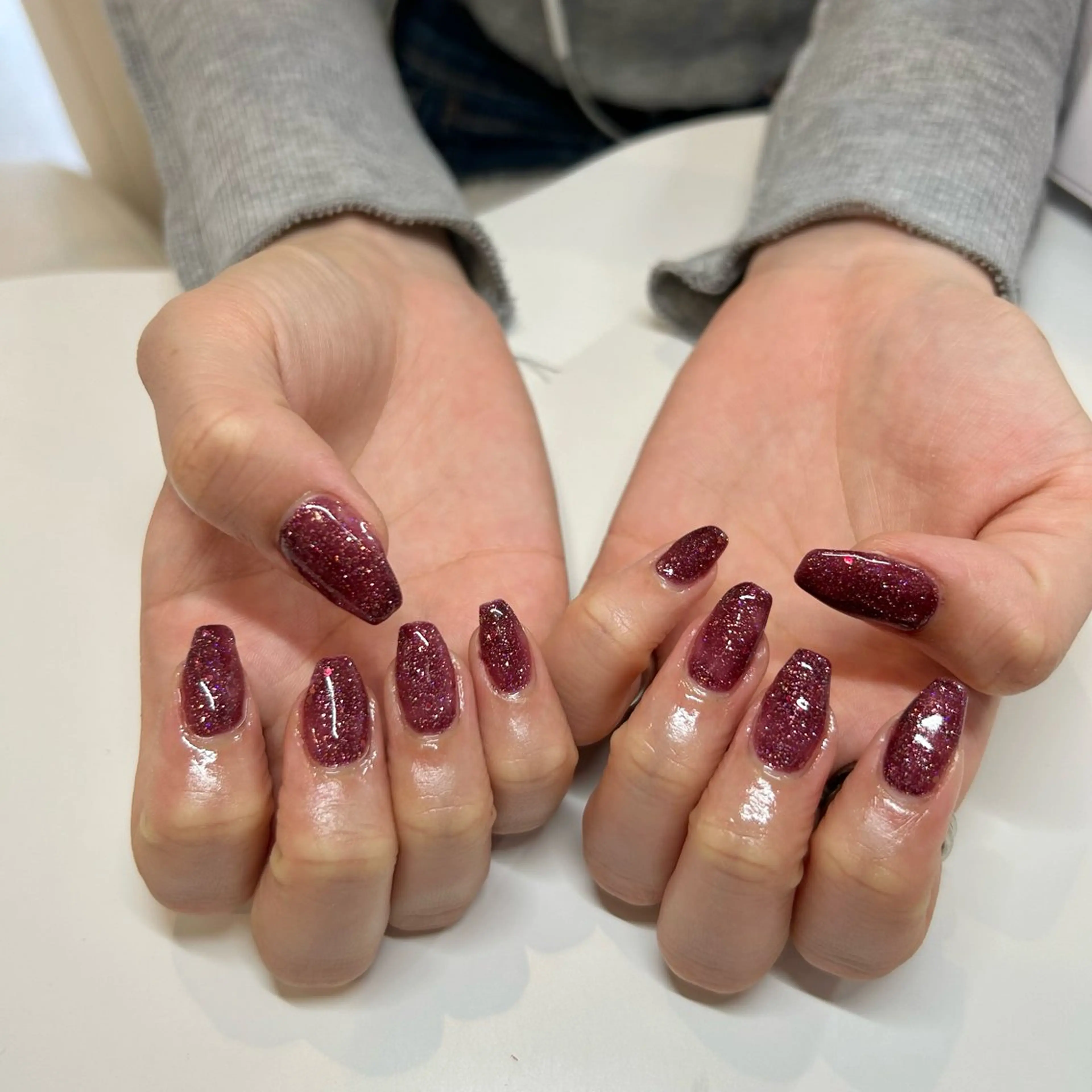 ネイル ラメ(グリッター) ハンドネイル Uzuki ／ROCCOnailのネイルデザイン