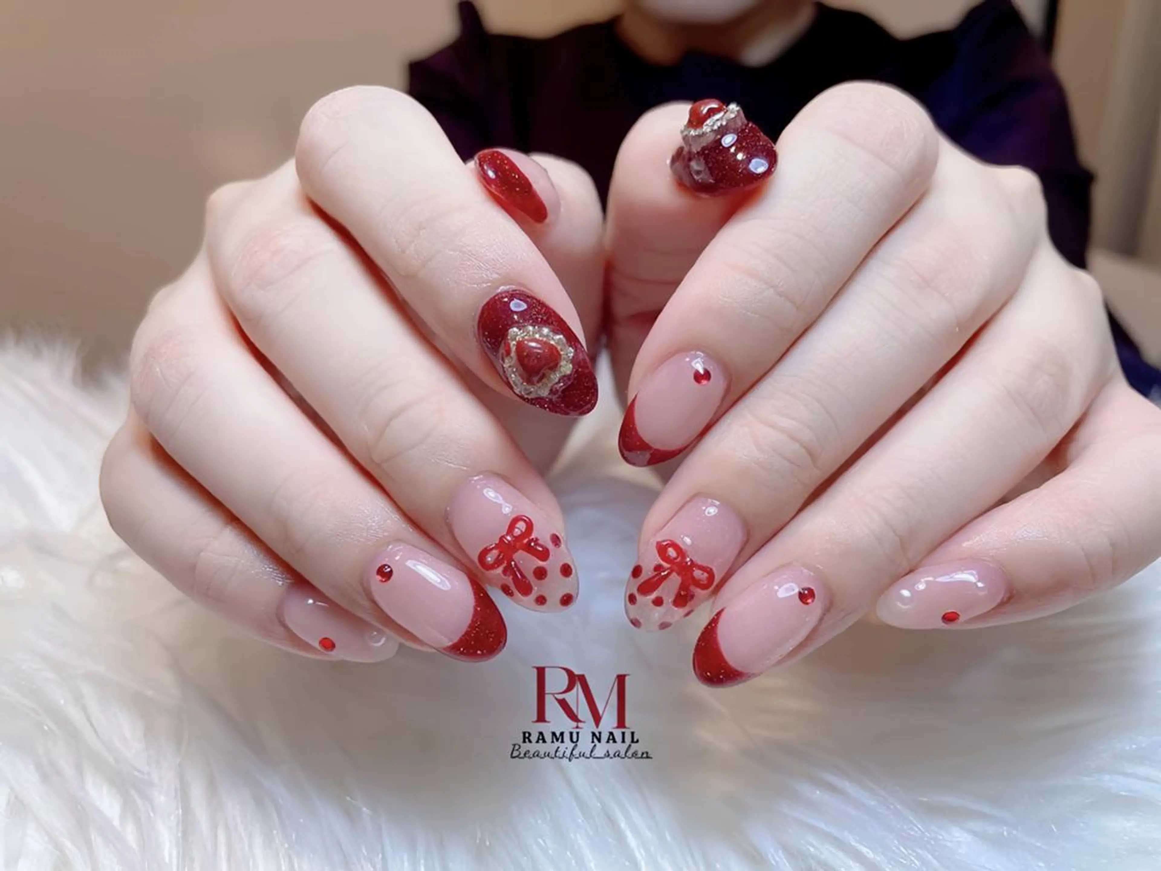 ネイル チークネイル フレンチネイル グラデーション マグネットネイル ネイルチップ ハンドネイル RAMU_Nail 池袋店のネイルデザイン