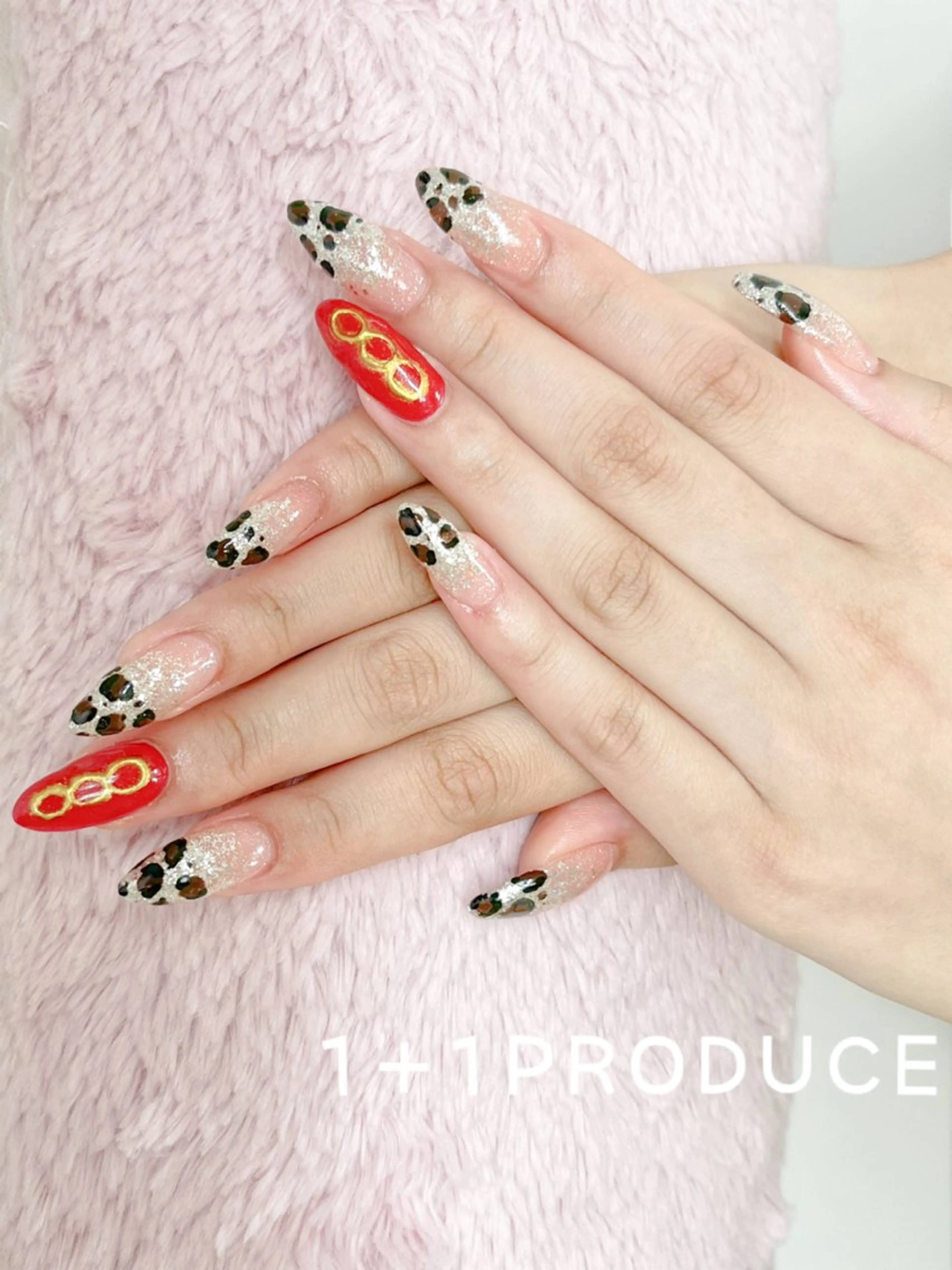 ネイル アートネイル 長さ出し スカルプネイル 1+1 PRODUCEのネイルデザイン