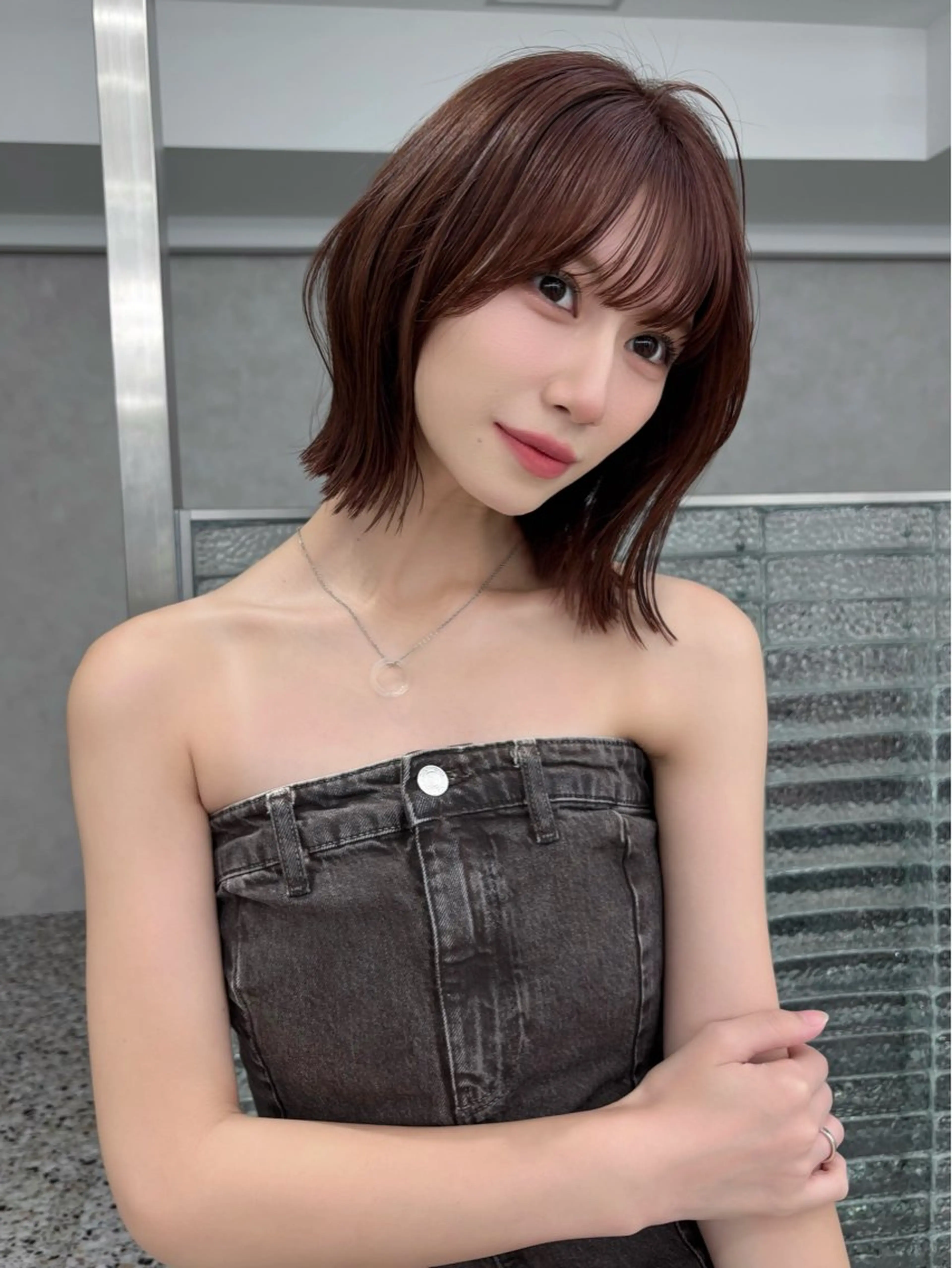 ショート カット ヘアカラー トリートメント ユズキ/銀座似合わせ カット♡透明感カラーのヘアスタイル