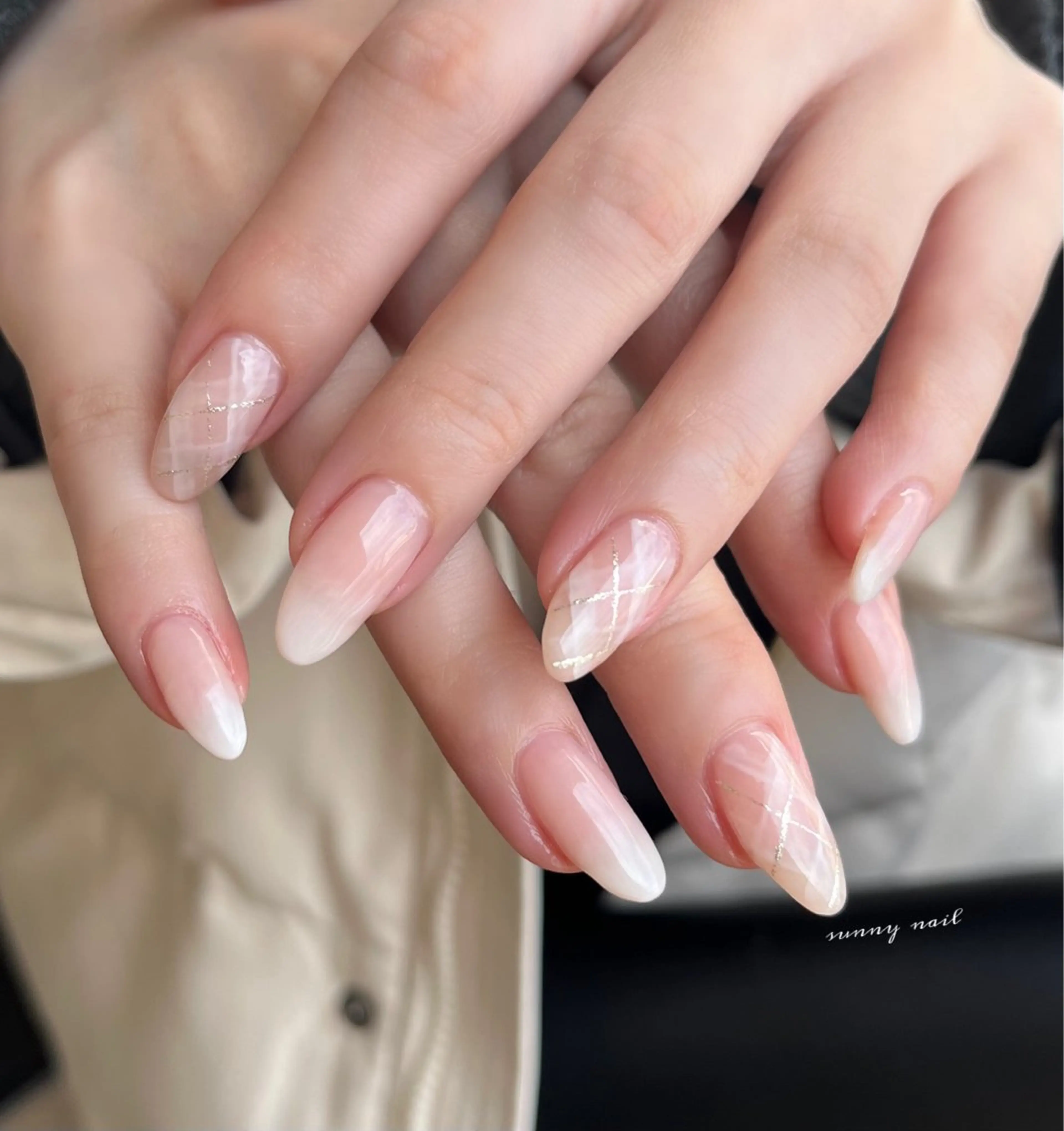 ネイル ジェルネイル グラデーション パラジェル sunny nailのネイルデザイン