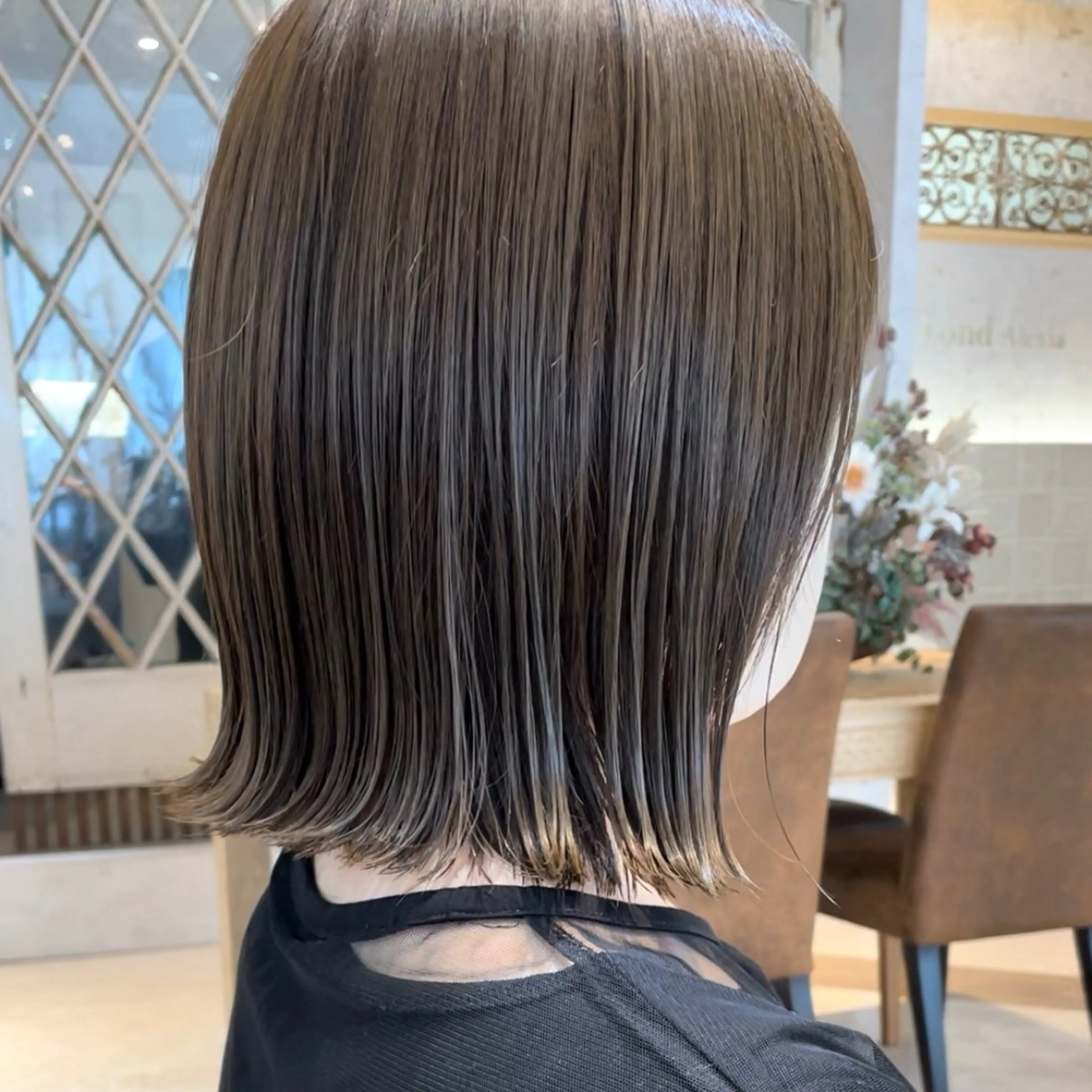 ミディアム カット ヘアカラー 艶カラー/ボブ /似合わせ/田口愛那のヘアスタイル