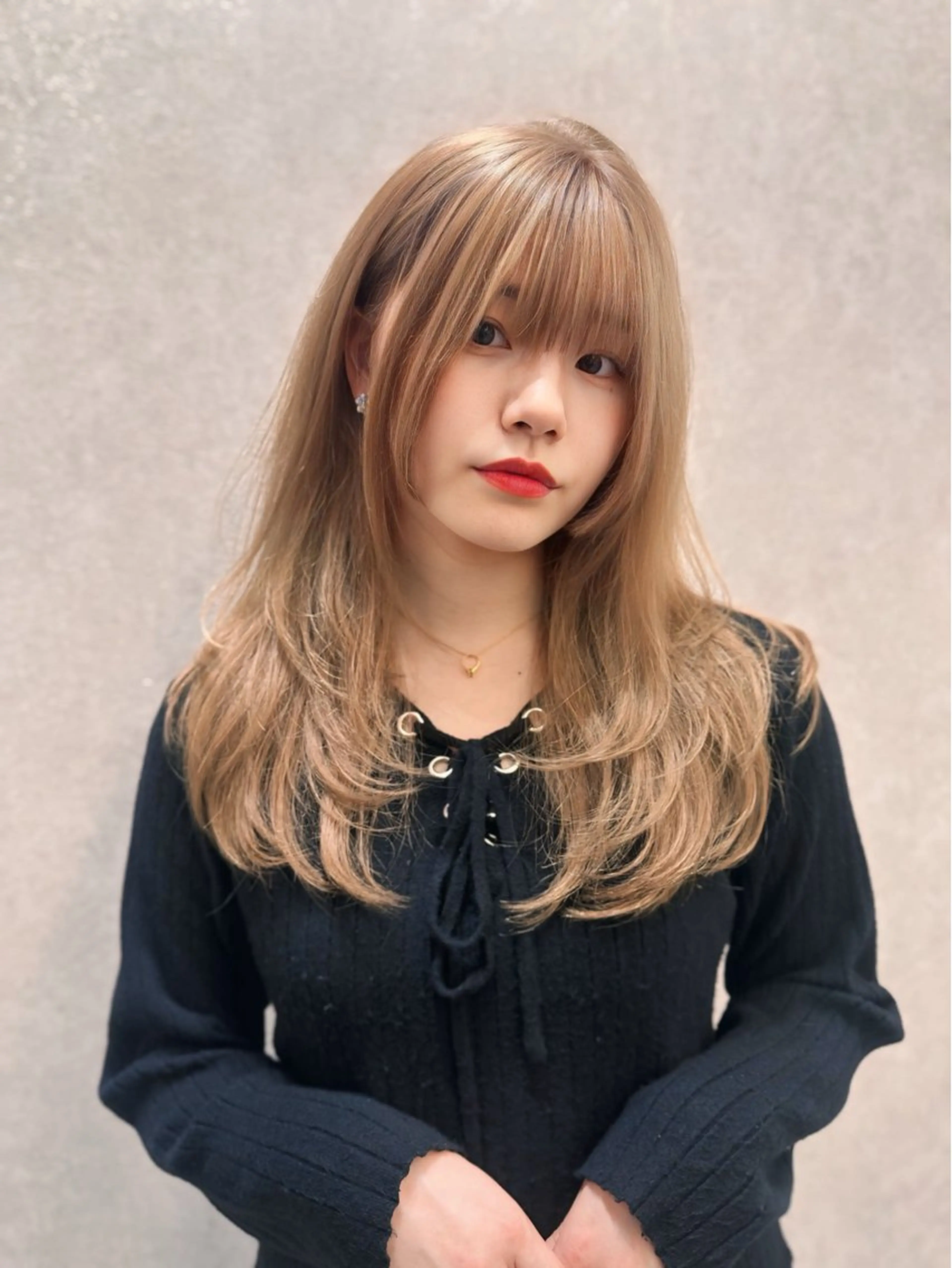 セミロング カラー ヘアアレンジ カット ヘアカラー トリートメント 天神/ブリーチ/ ブリーチなしカラーのヘアスタイル