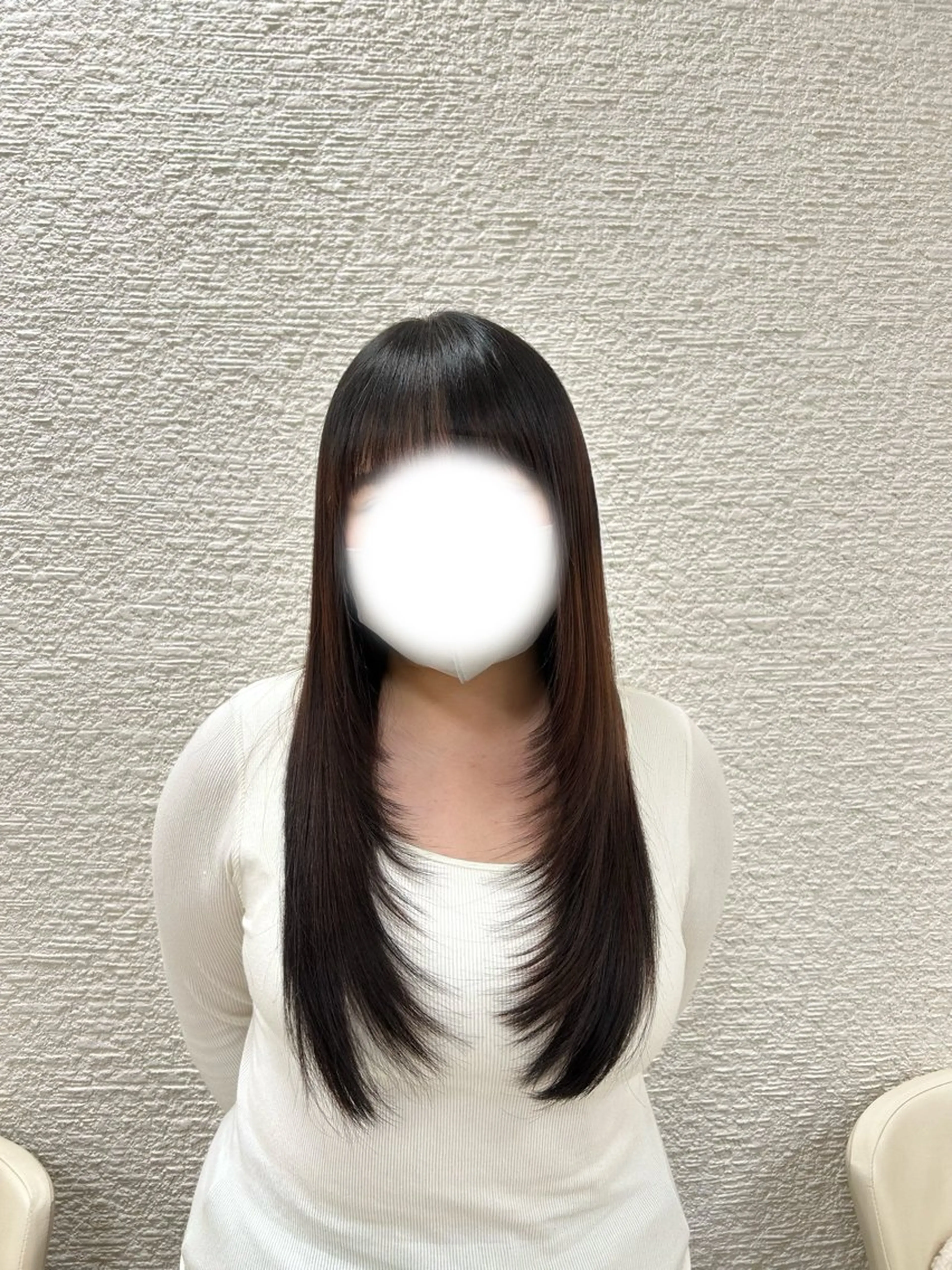 ロング カット トリートメント ヘアセット ベージュ/つや髪/ レイヤー／ゆいなのヘアスタイル