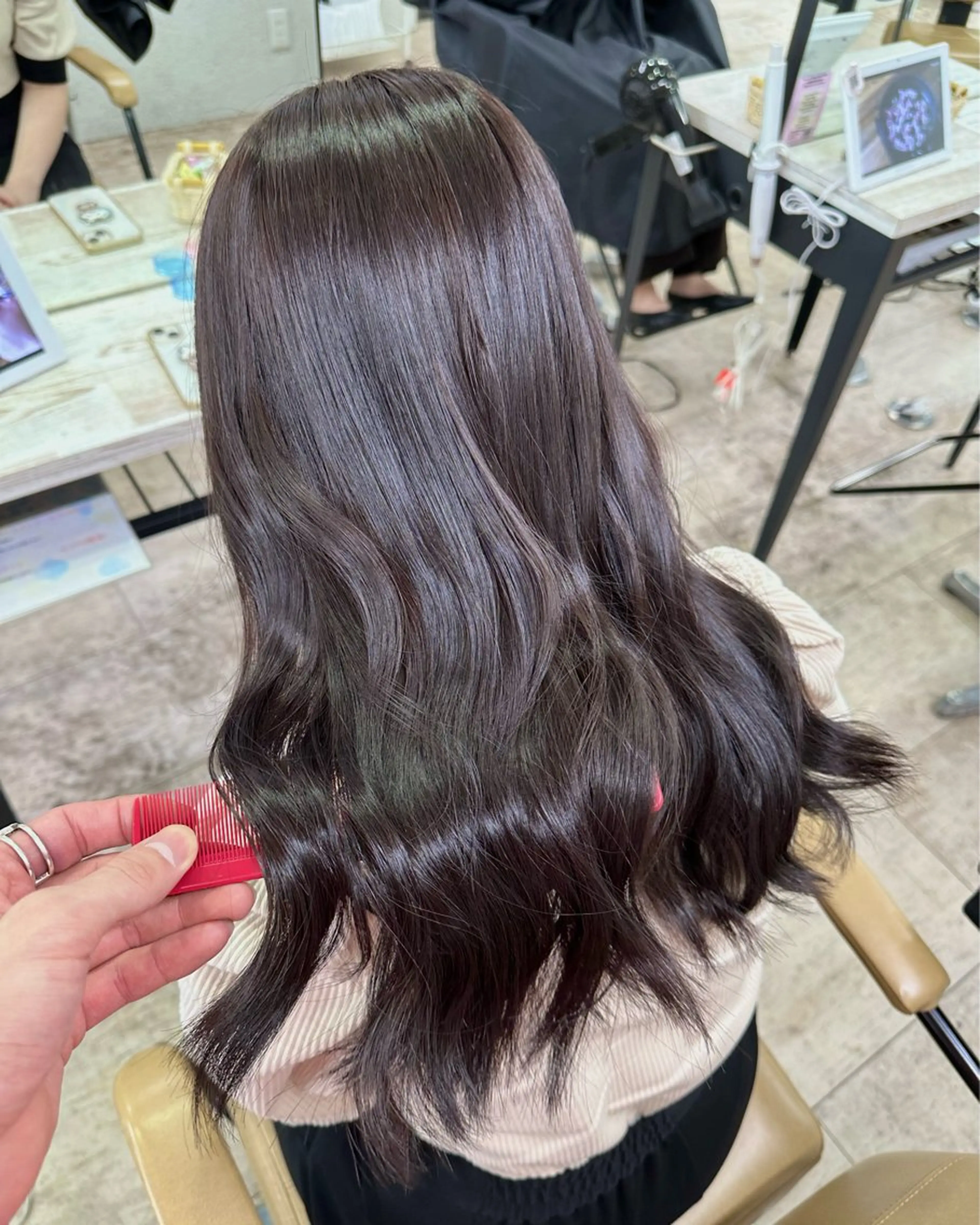 ロング カラー カット ヘアカラー トリートメント 🦄ハイトーンカラー 🦄まるおしょうのヘアスタイル