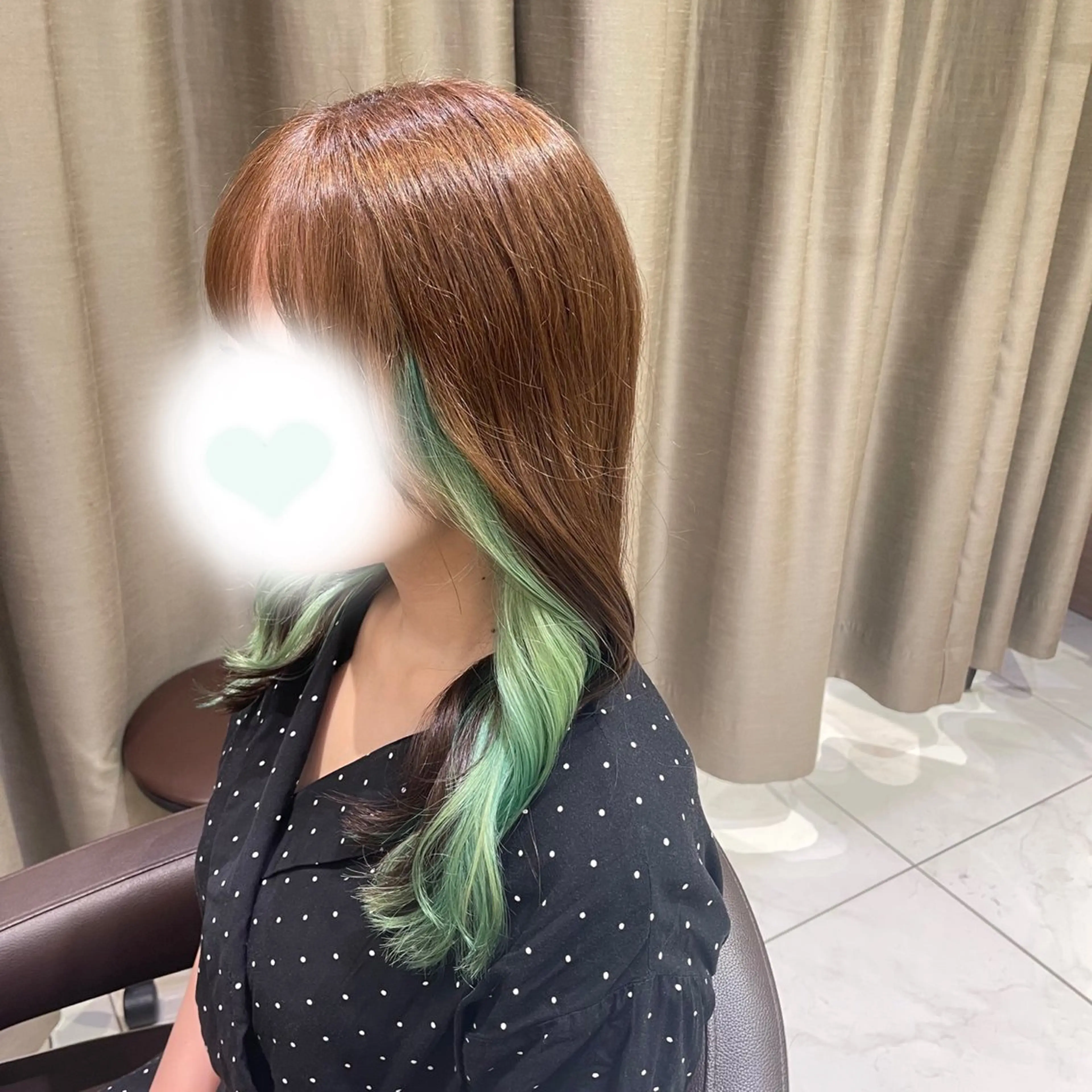 セミロング カラー ヘアカラー トリートメント 艶カラー みゆう🎀のヘアスタイル