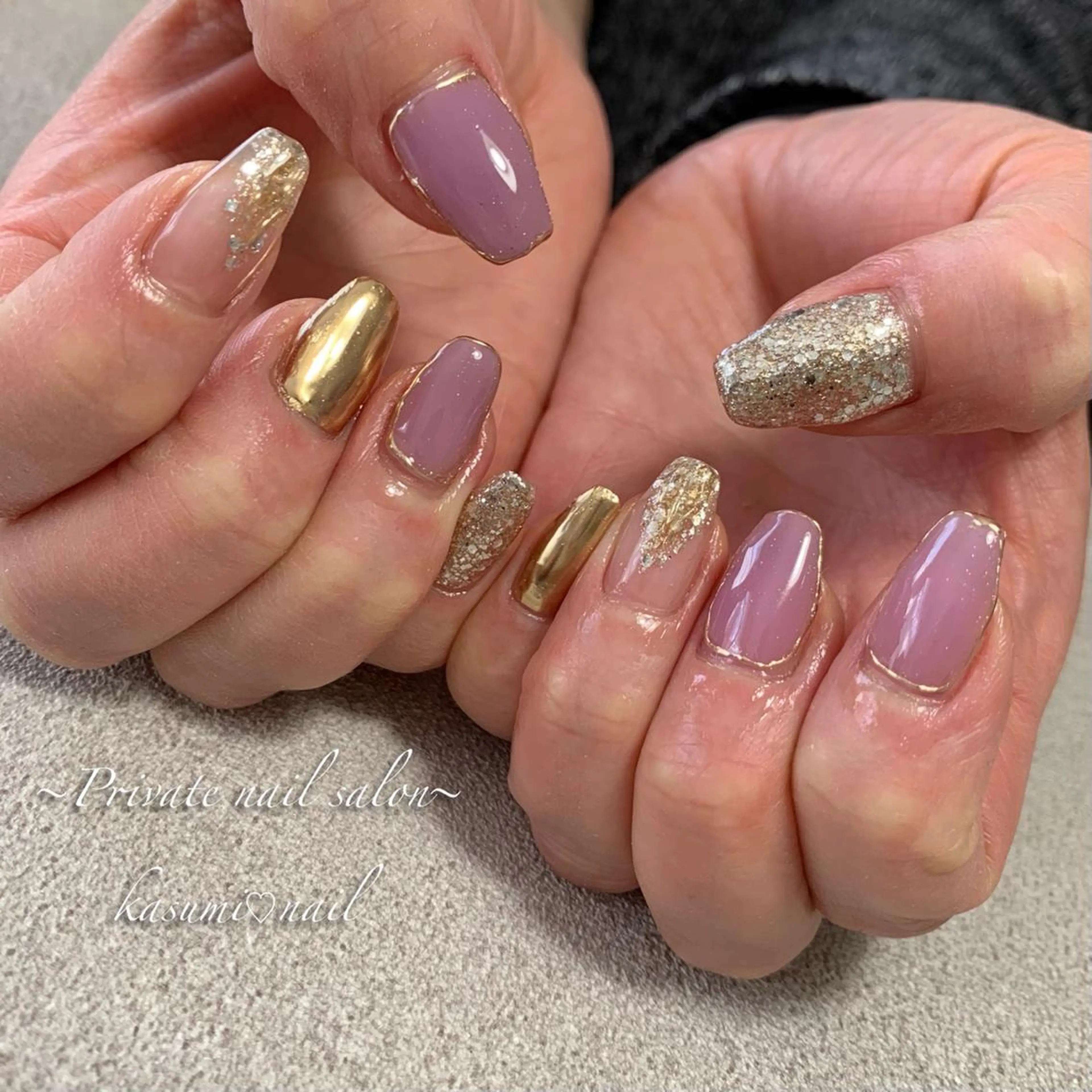ネイル マグネットネイル ミラーネイル ニュアンスネイル KASUMI♡ Nailのネイルデザイン