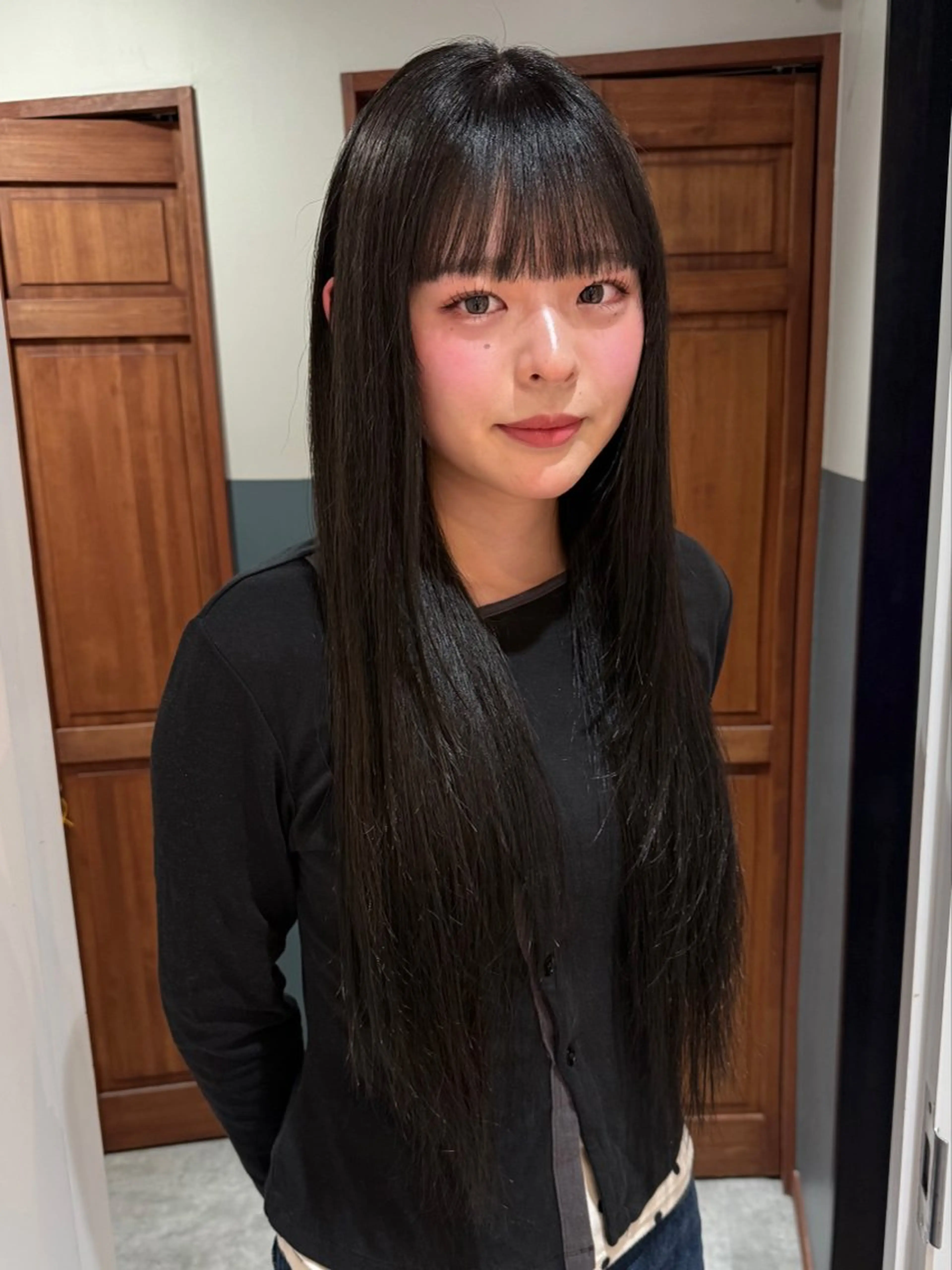 ロング カラー パーマ 黒髪 カット ヘアカラー 縮毛矯正 トリートメント mai / linoah˚✧のヘアスタイル