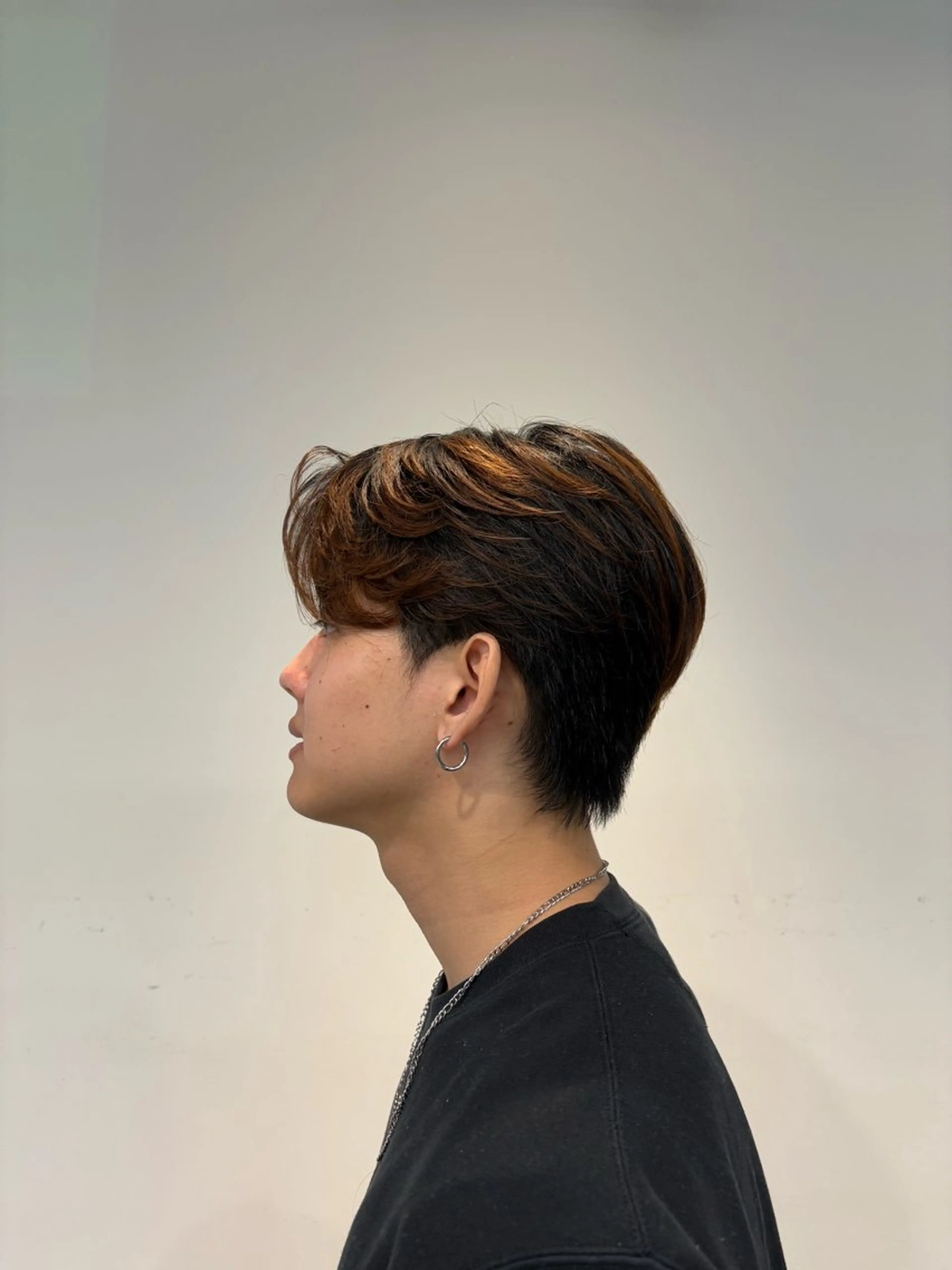 メンズ センターパート メンズ韓国風 刈り上げ Koya ショート/ボブのヘアスタイル