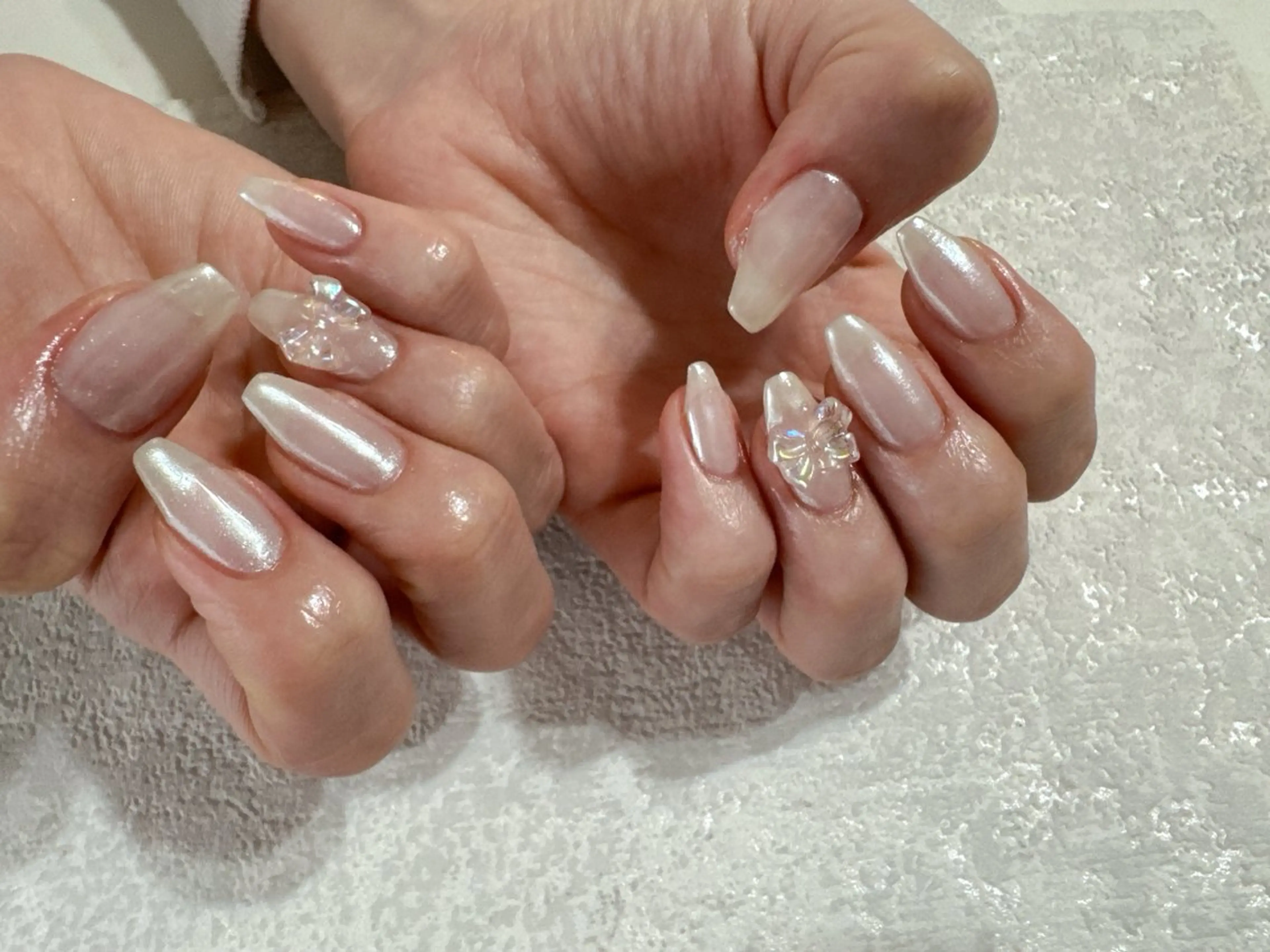 ネイル オーロラネイル フットネイル ジェルネイル ミラーネイル パラジェル kikinail 溝の口のネイルデザイン