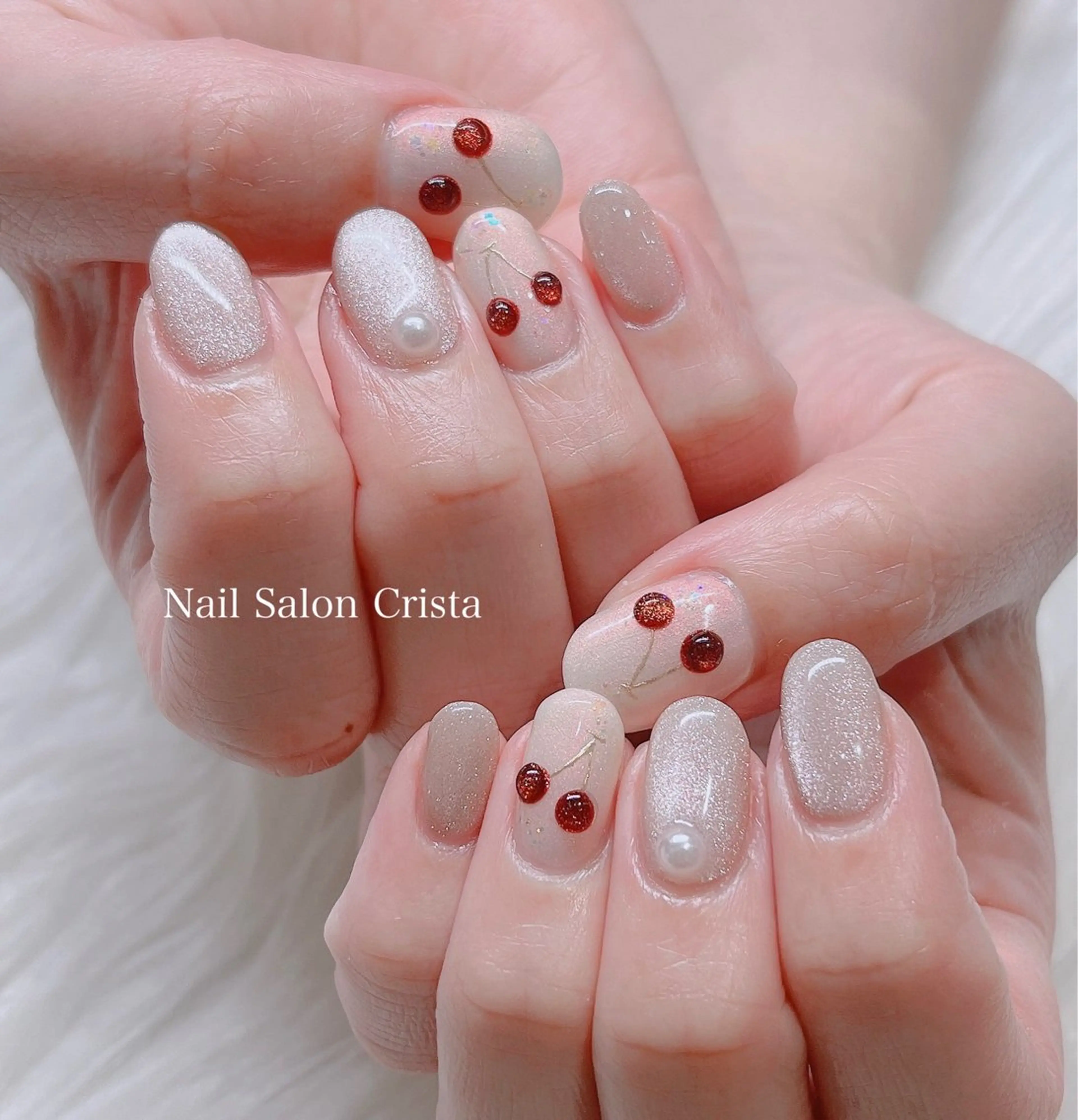 ネイル フットネイル ジェルネイル マグネットネイル オフィスネイル ワンカラーネイル NAILSALON CRISTA所属・🤍CRISTA yui🤍のネイルデザイン