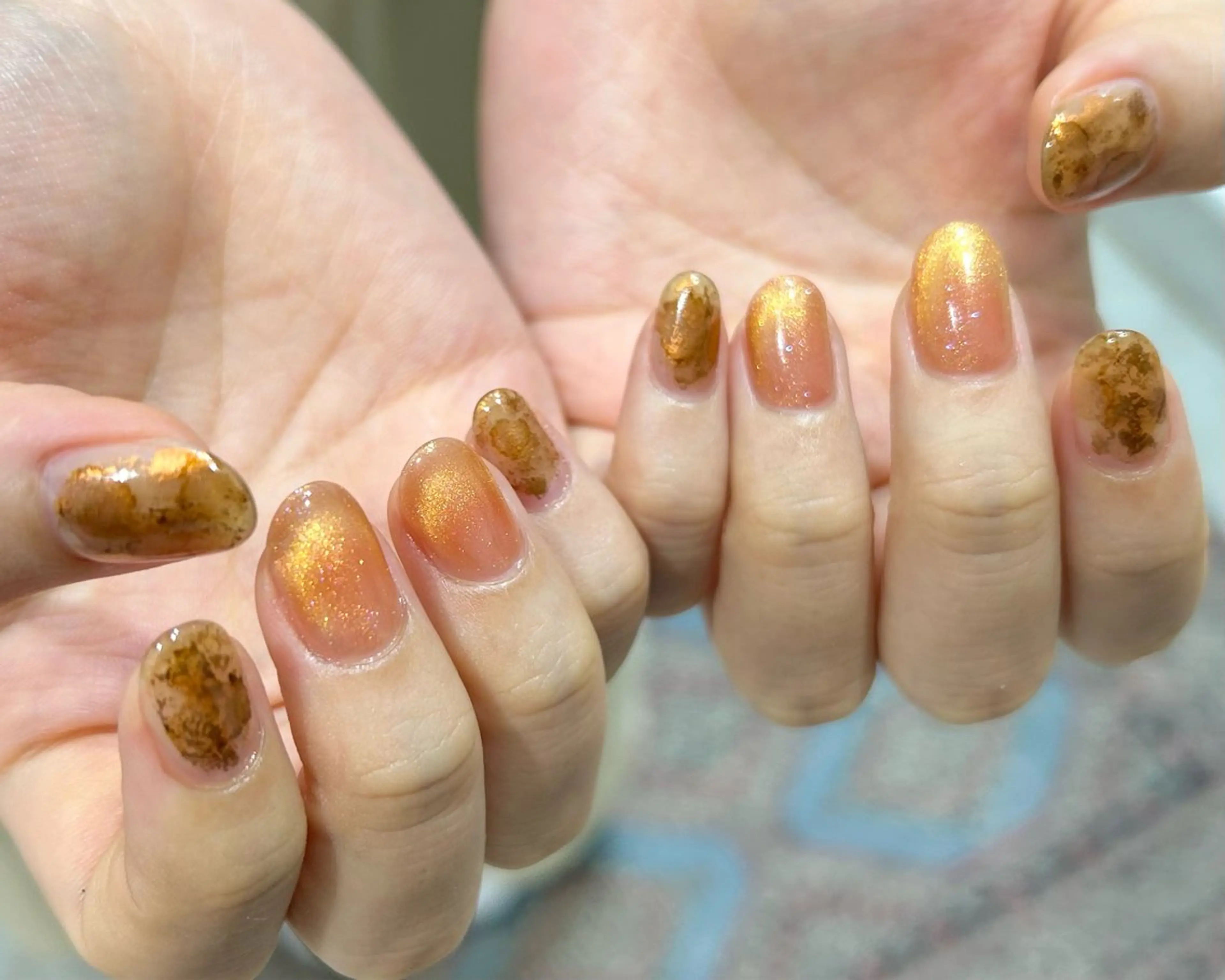 ネイル ハンドネイル 0203ムニムサン 💙Mihoのネイルデザイン