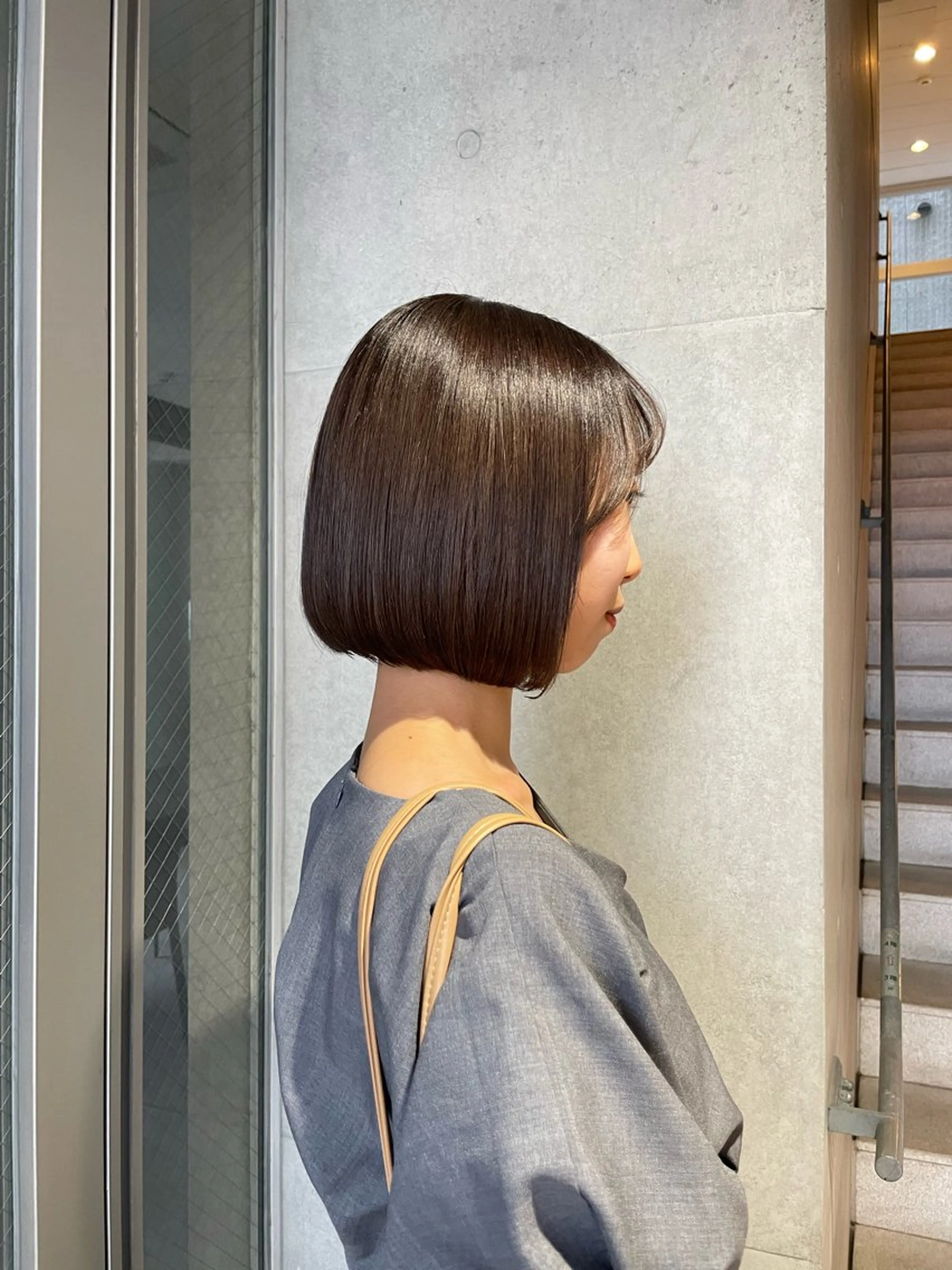 ミディアム 韓国風ヘア 秋山 裕香のヘアスタイル