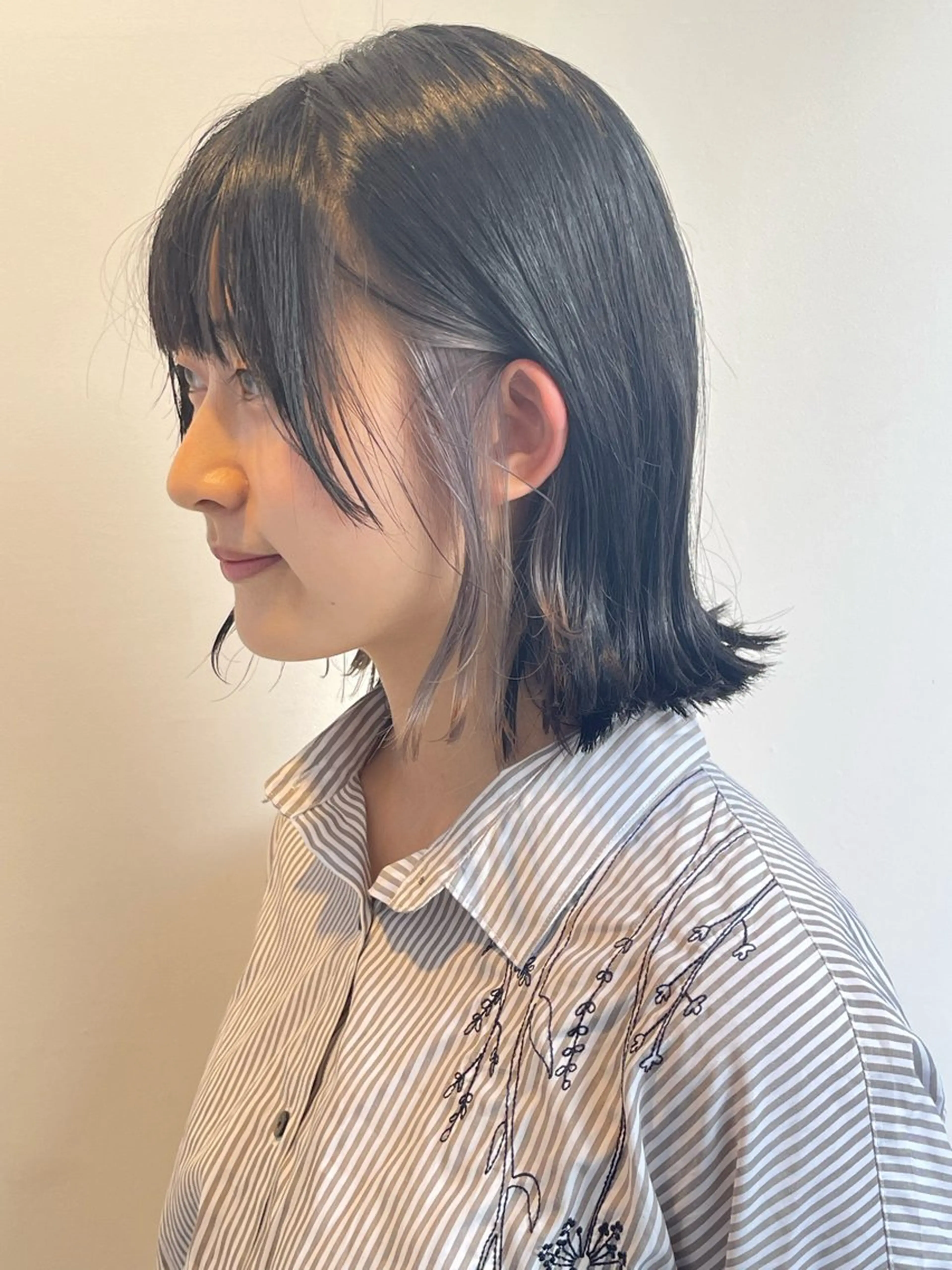 ミディアム カラー ハラダ リョウセイのヘアスタイル