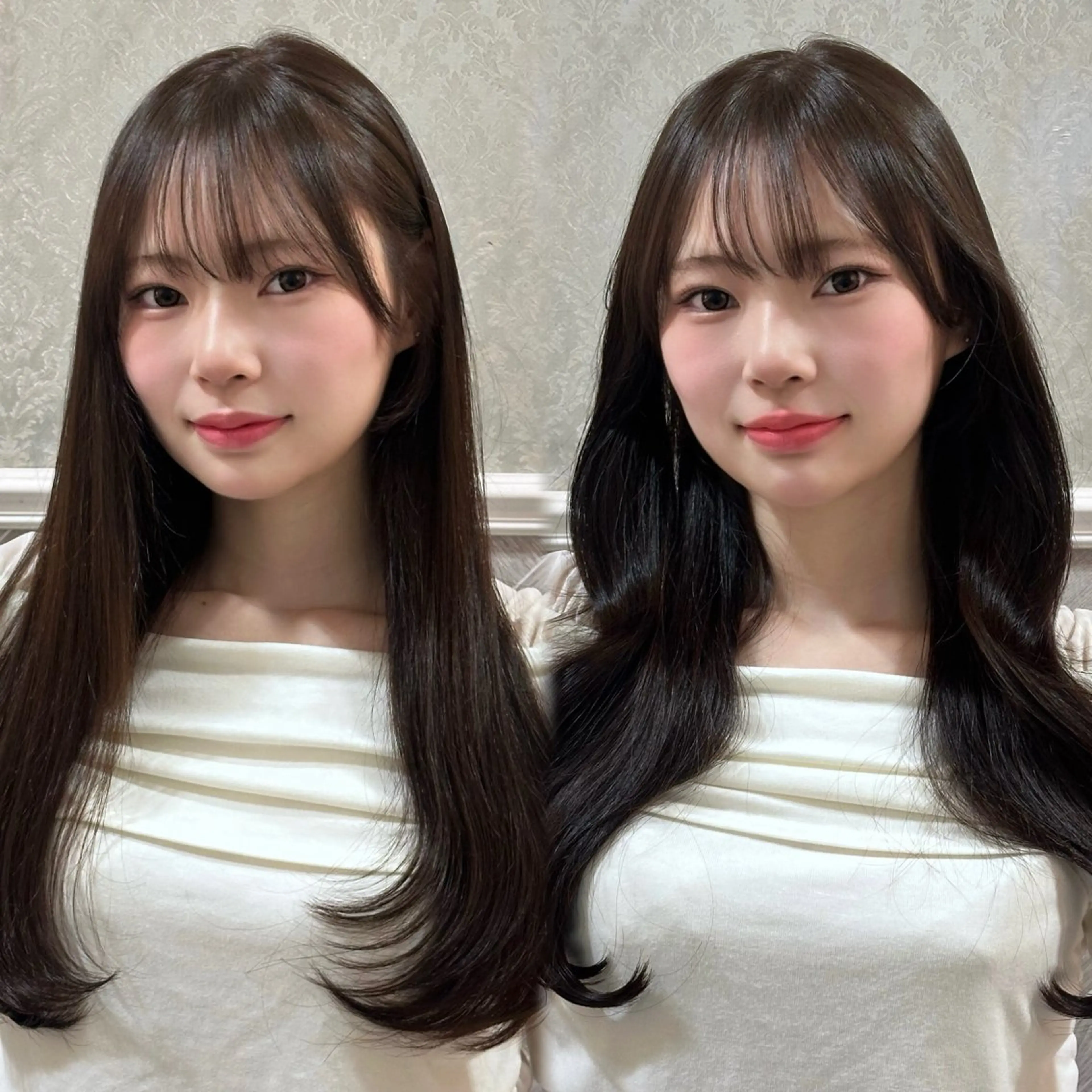 ロング カット ヘアカラー レイヤー/顔周り /ボブ/銀座/サラのヘアスタイル