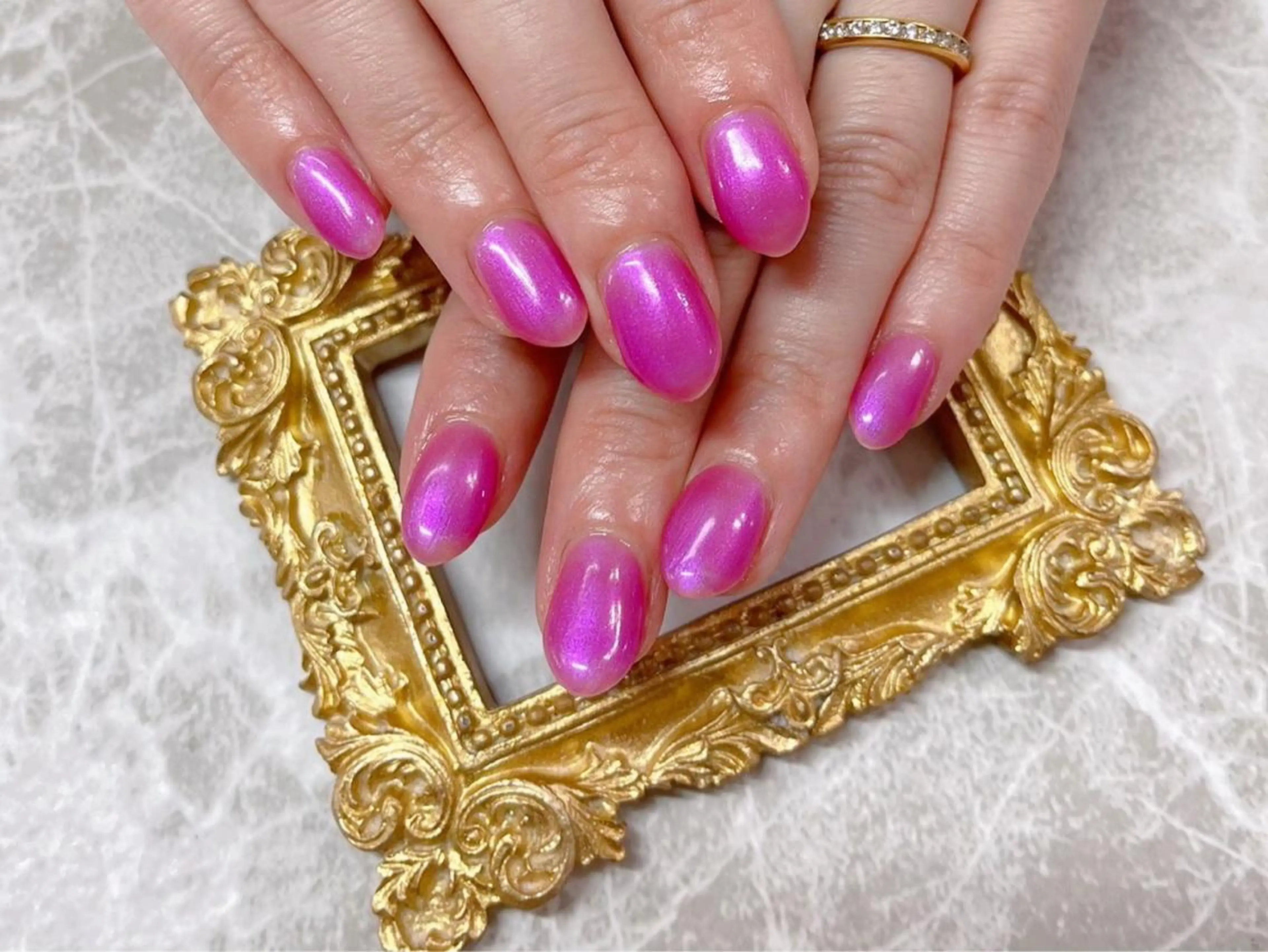 ネイル ハンドネイル マジック ミラーのネイルデザイン