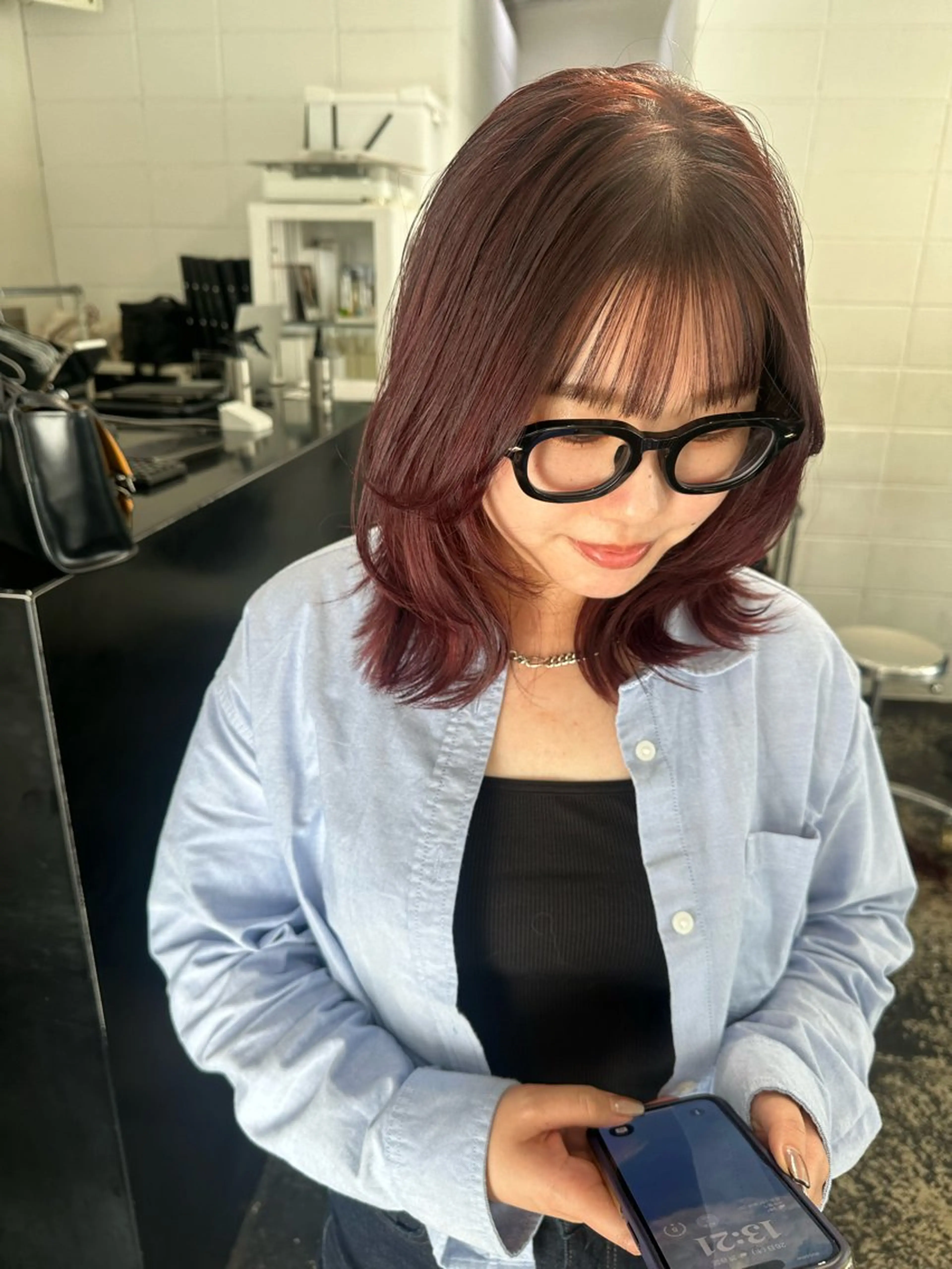 セミロング カラー カット ヘアカラー レイヤーカット/艶髪 ✨💭KIRARIのヘアスタイル