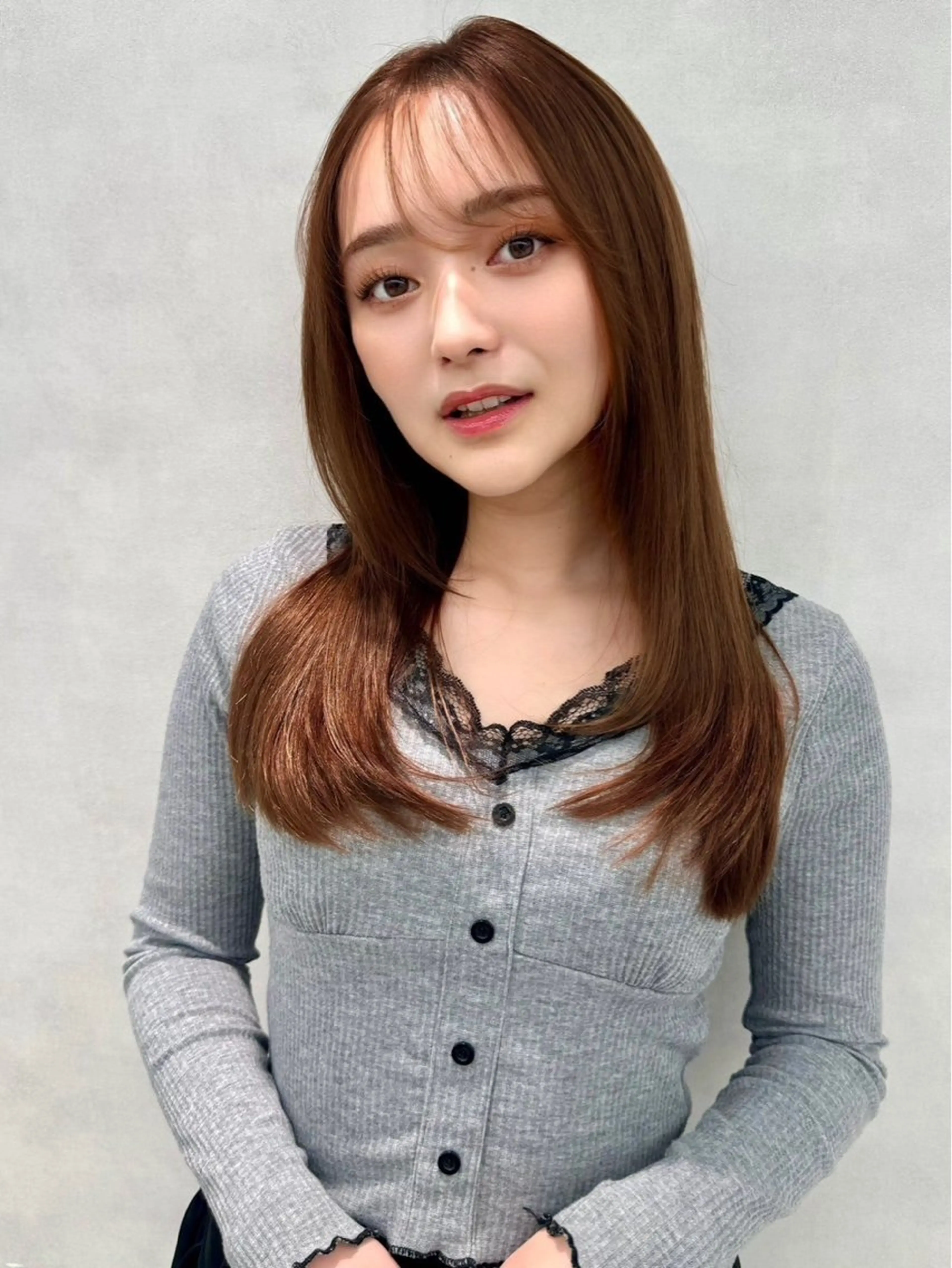 ロング カラー ヘアアレンジ 顔周りカット 韓国風ヘア レイヤーカット 小顔カット カット ヘアカラー ✨レイヤー/ 透明感カラー✨冨永剛のヘアスタイル